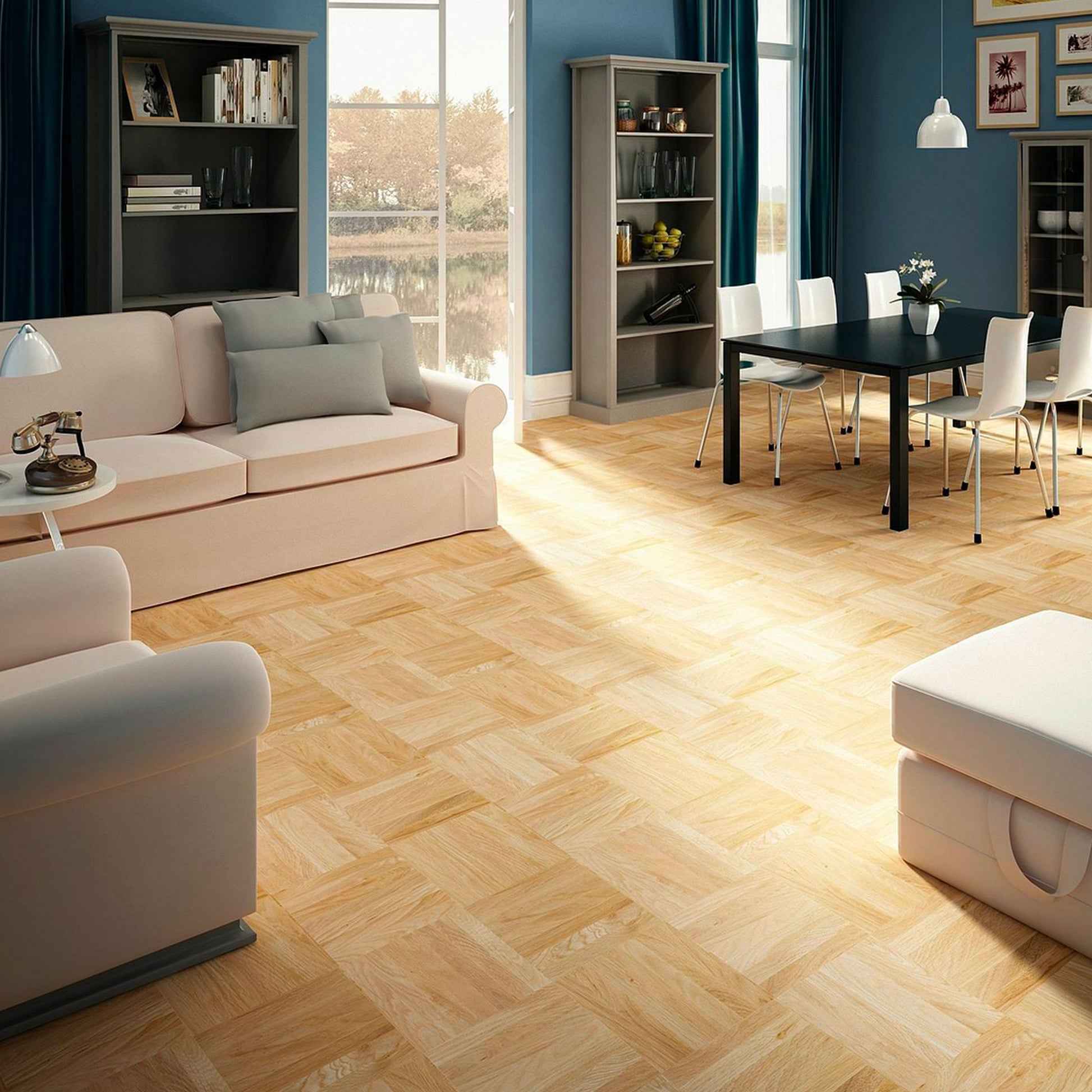 Pacco da 4,92mq di Parquet tradizionale massello  Quadrotte a mosaico grezze ROVERE 160x160x8mm  € 39.99/Mq - Eternal Parquet