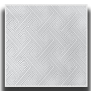 10 o 20mq (40 oppure 80 pezzi) di pannello decorativo a soffitto in polistirene compatto 50x50cm (spess. 1cm) ELVAS Eternal Parquet