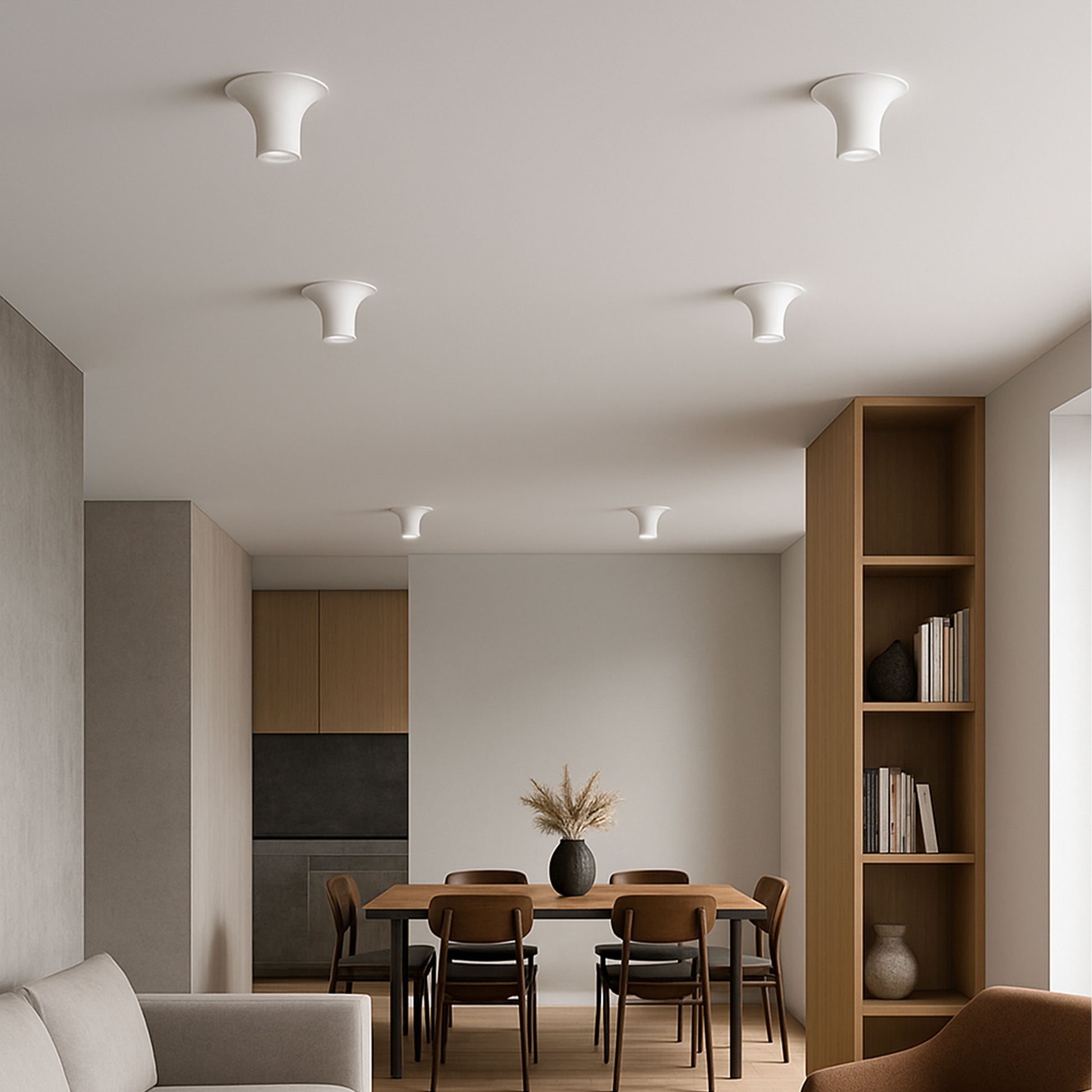 *STOCK* Portafaretto In Gesso Ceramico Cono 167x170x68mm 40W GU10 IP20 - Eternal Parquet
