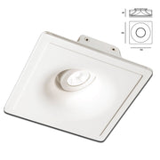 *STOCK* Portafaretto In Gesso Ceramico ad incasso Orientabile 155x155mm 40W GU10 IP20 - Eternal Parquet