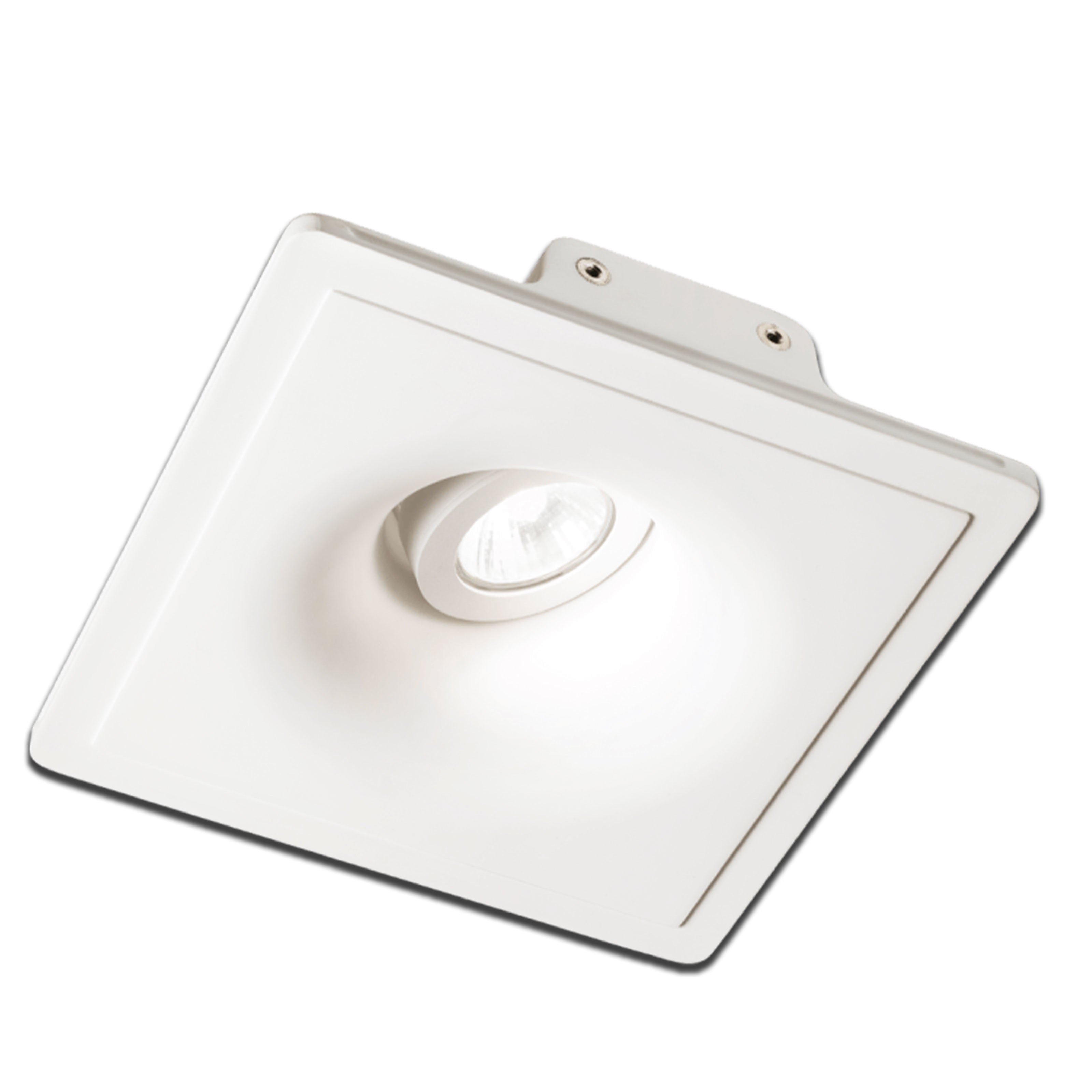 *STOCK* Portafaretto In Gesso Ceramico ad incasso Orientabile 205x205mm 40W GU10 IP20
