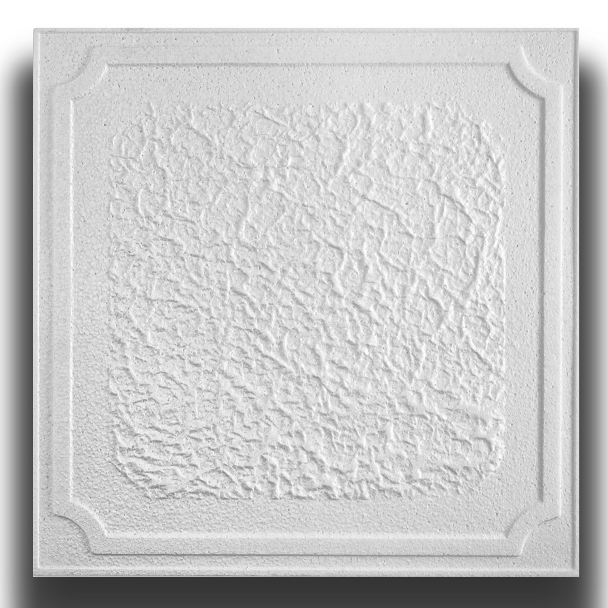 10 o 20mq (40 oppure 80 pezzi) di pannello decorativo a soffitto in polistirene compatto 50x50cm (spess. 1cm) FARO - Eternal Parquet