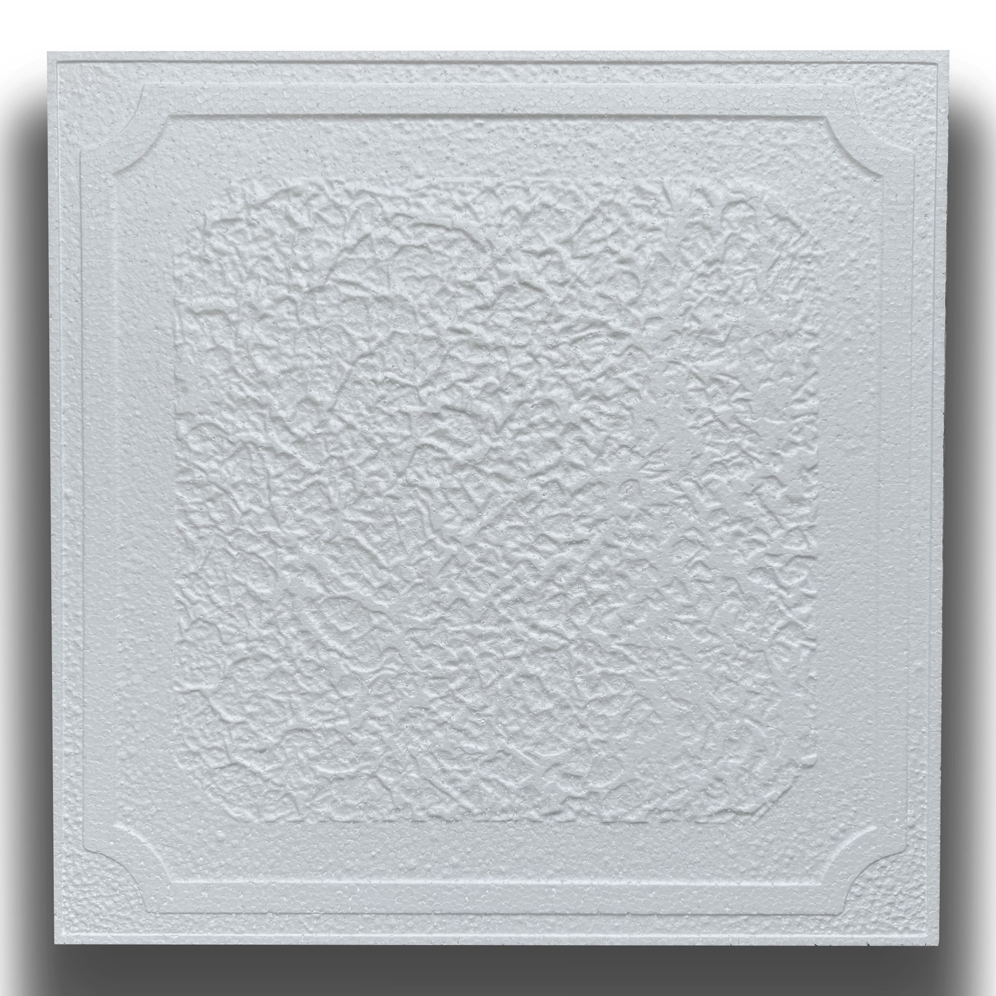 10 o 20mq (40 oppure 80 pezzi) di pannello decorativo a soffitto in polistirene compatto 50x50cm (spess. 1cm) FARO Eternal Parquet