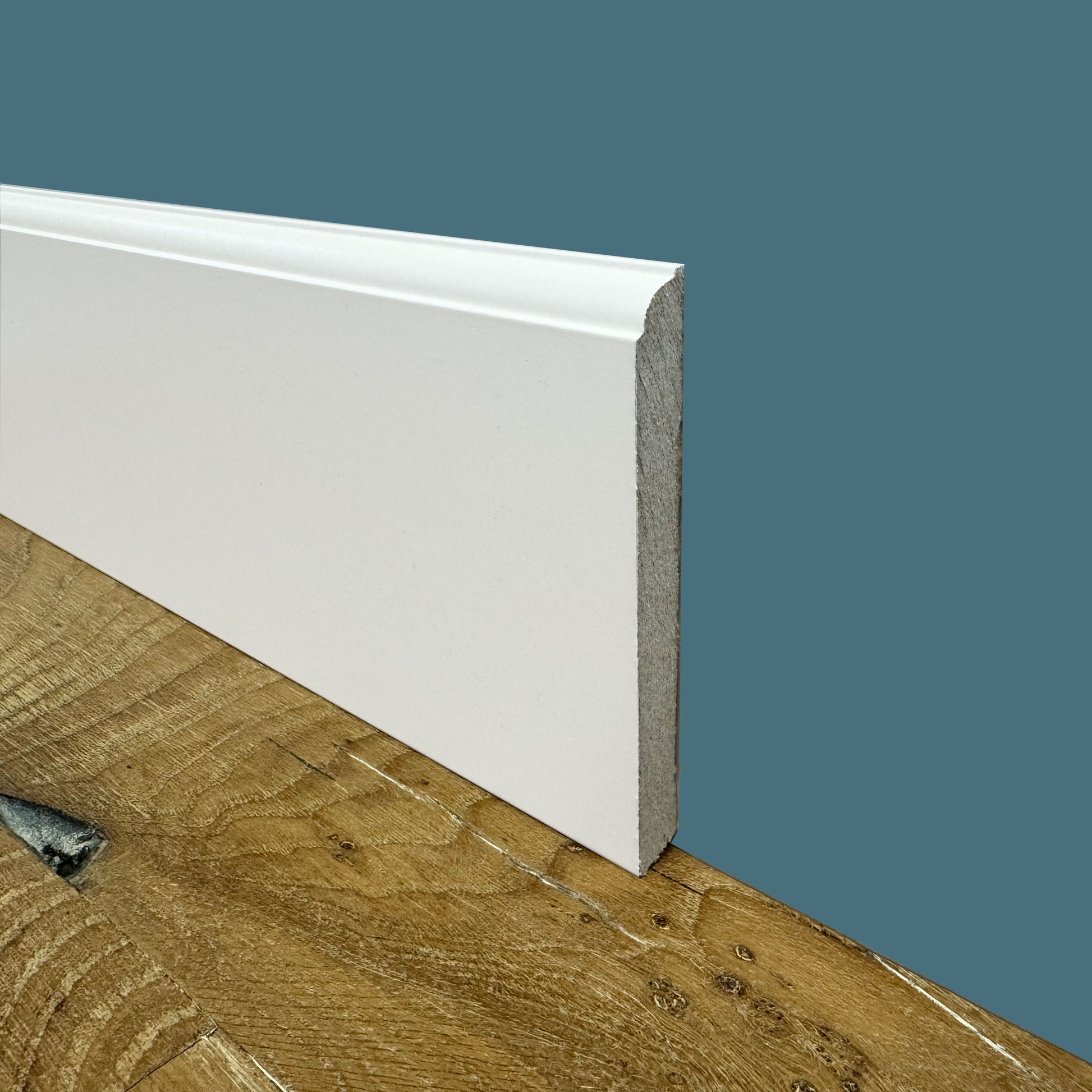 BATTISCOPA ZOCCOLINO FIRENZE in FIBRA DI LEGNO COMPATTA 120X12 BIANCO - Eternal Parquet