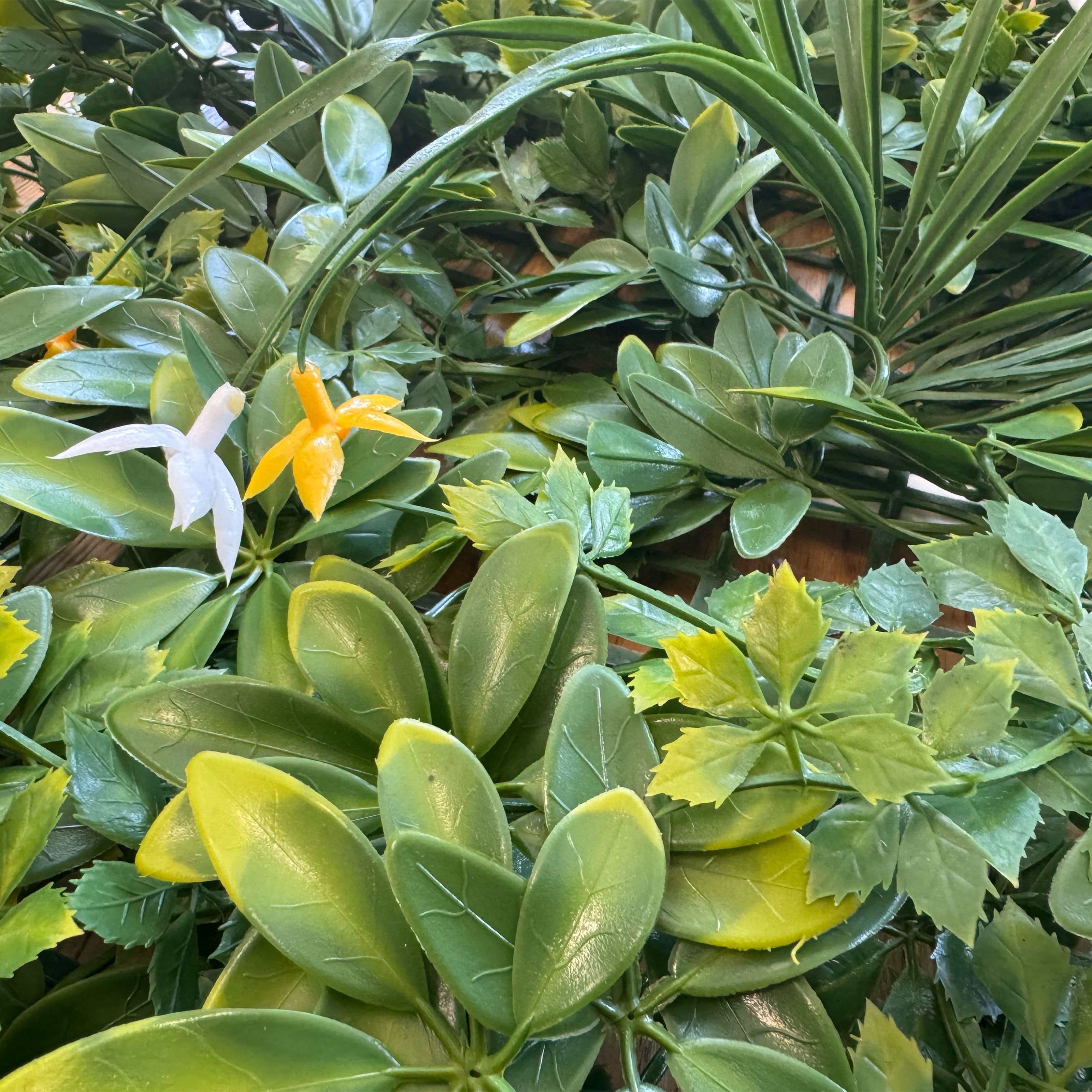 Pannelli Verde Verticale 50×50 cm Ultra-realistici e folti, per interno/esterno GIARDINO MISTO - Eternal Parquet - Eternal Parquet