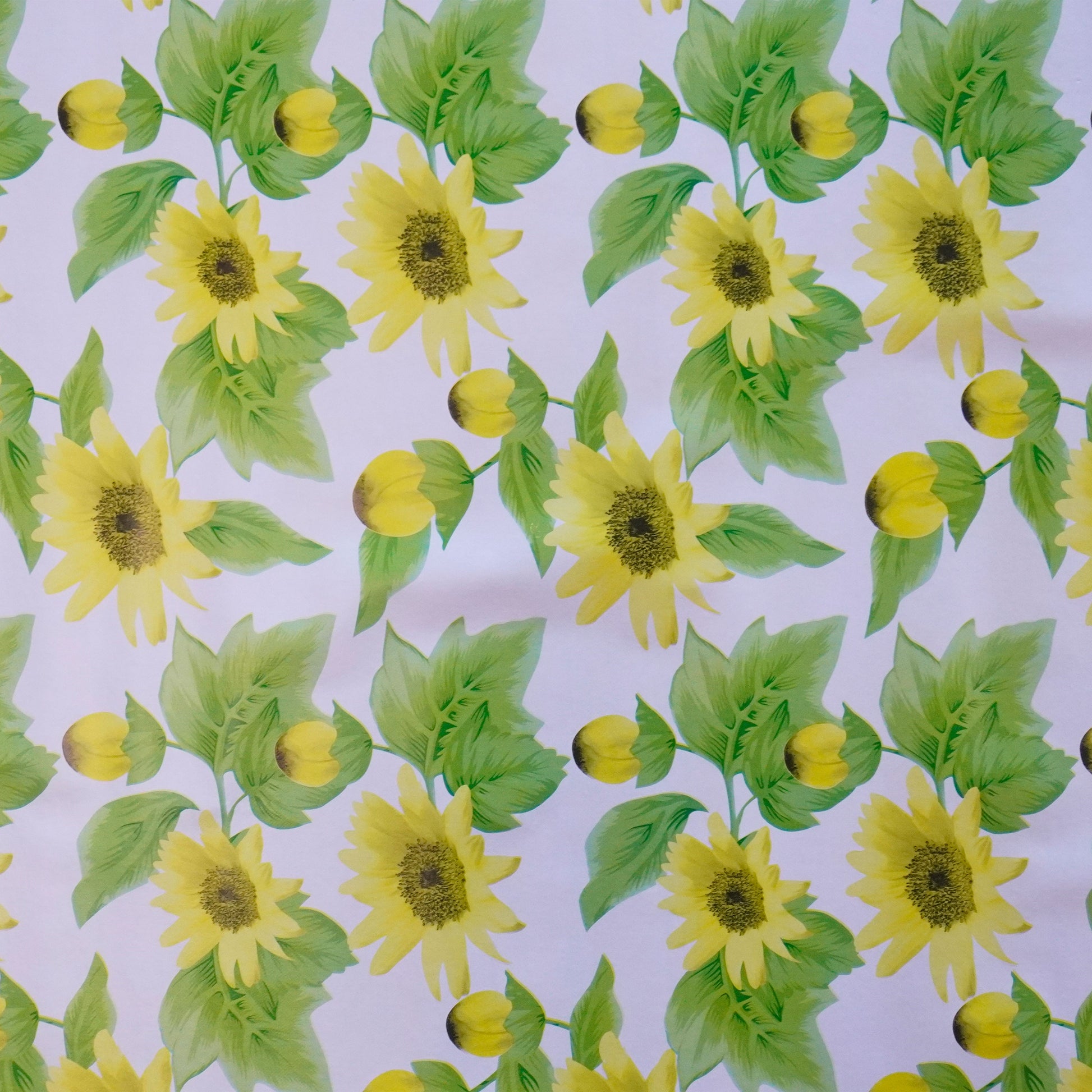 ***MEGA STOCK*** Rotolo da 20 metri (H140cm) di Tovaglia PVC telata cerata Per Casa, Sagre, Pizzerie GIRASOLI GIALLI - Eternal Parquet