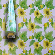 ***MEGA STOCK*** Rotolo da 20 metri (H140cm) di Tovaglia PVC telata cerata Per Casa, Sagre, Pizzerie GIRASOLI GIALLI - Eternal Parquet