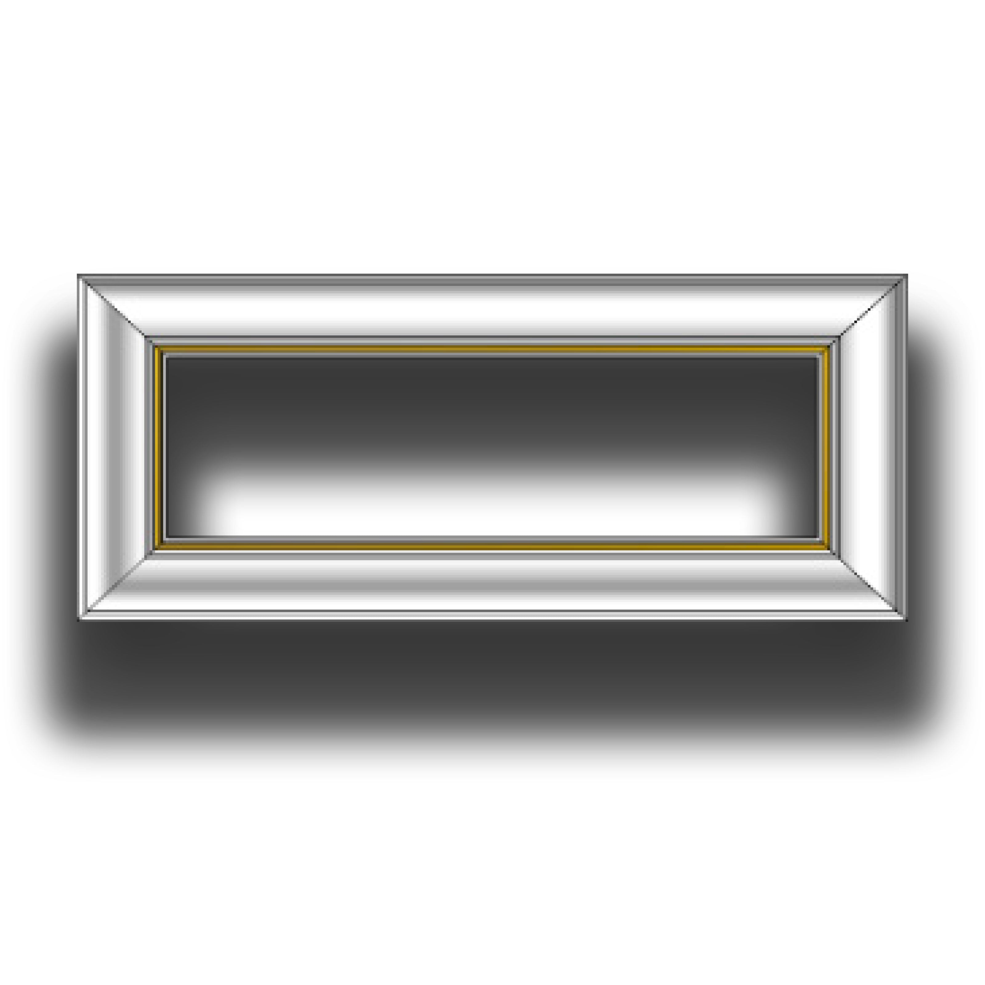 4 barre intere PRETAGLIATE AD ANGOLO per Bugna Boiserie in polimeri linea GOLD (filo oro) bianco Avorio 9010 varie dimensioni - Eternal Parquet