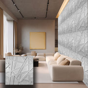 €3,49 pannello per boiserie a parete, rivestimento cassonato a soffitto e porte in PVC 3D 50X50cm mod. GRID - Eternal Parquet