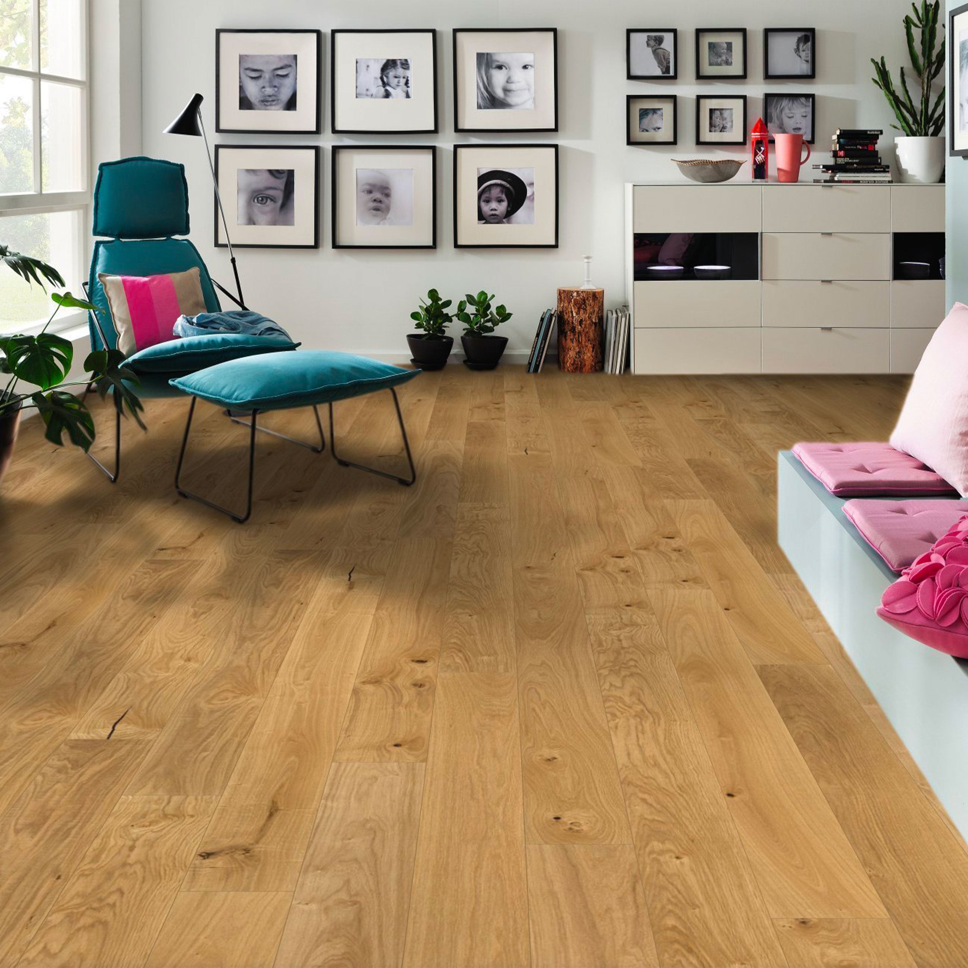 €34.90mq ***SUPER STOCK*** lotti da 100mq di  MAXILISTONE HARO in legno, rovere spazz. OLIO 11x180x1100 click - Eternal Parquet