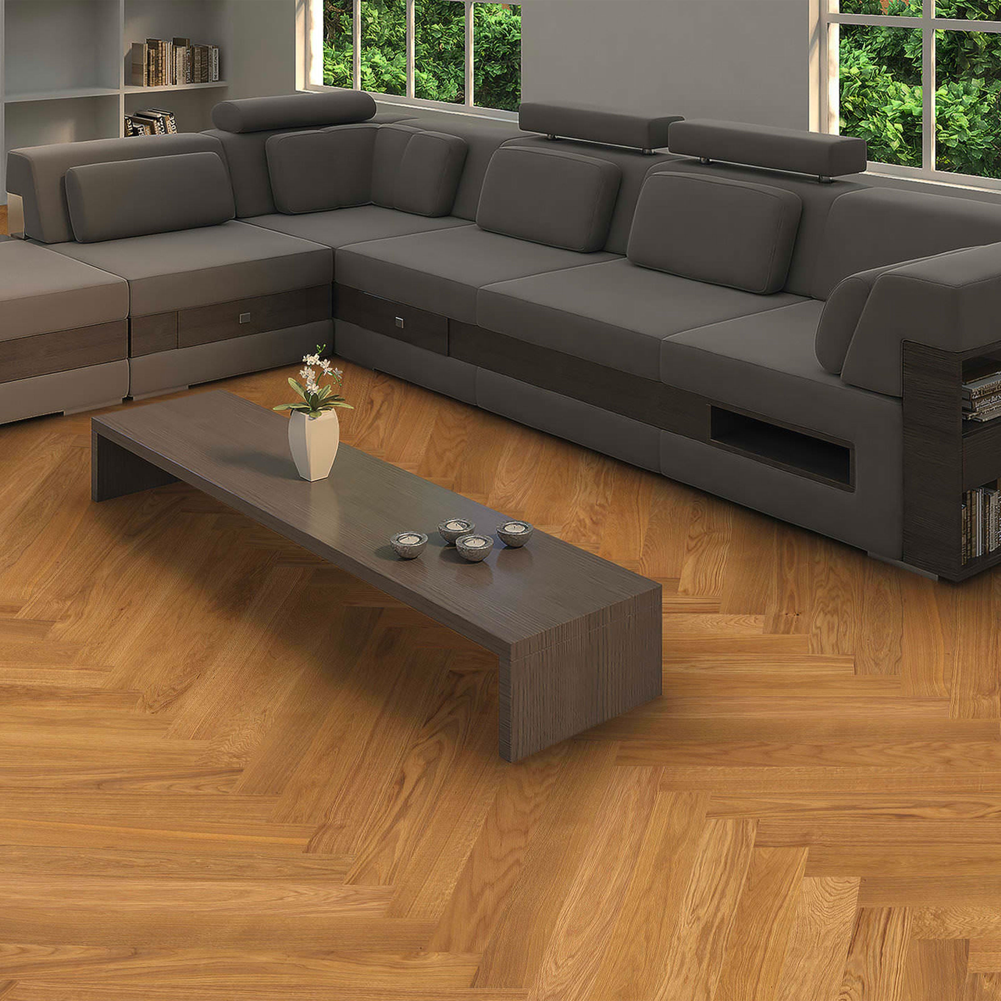 32,90€ mq ***STOCK*** Bancale da 71 mq di  Prefinito HARO, rovere Allegro Verniciato 10x70x490 Spina - Eternal Parquet