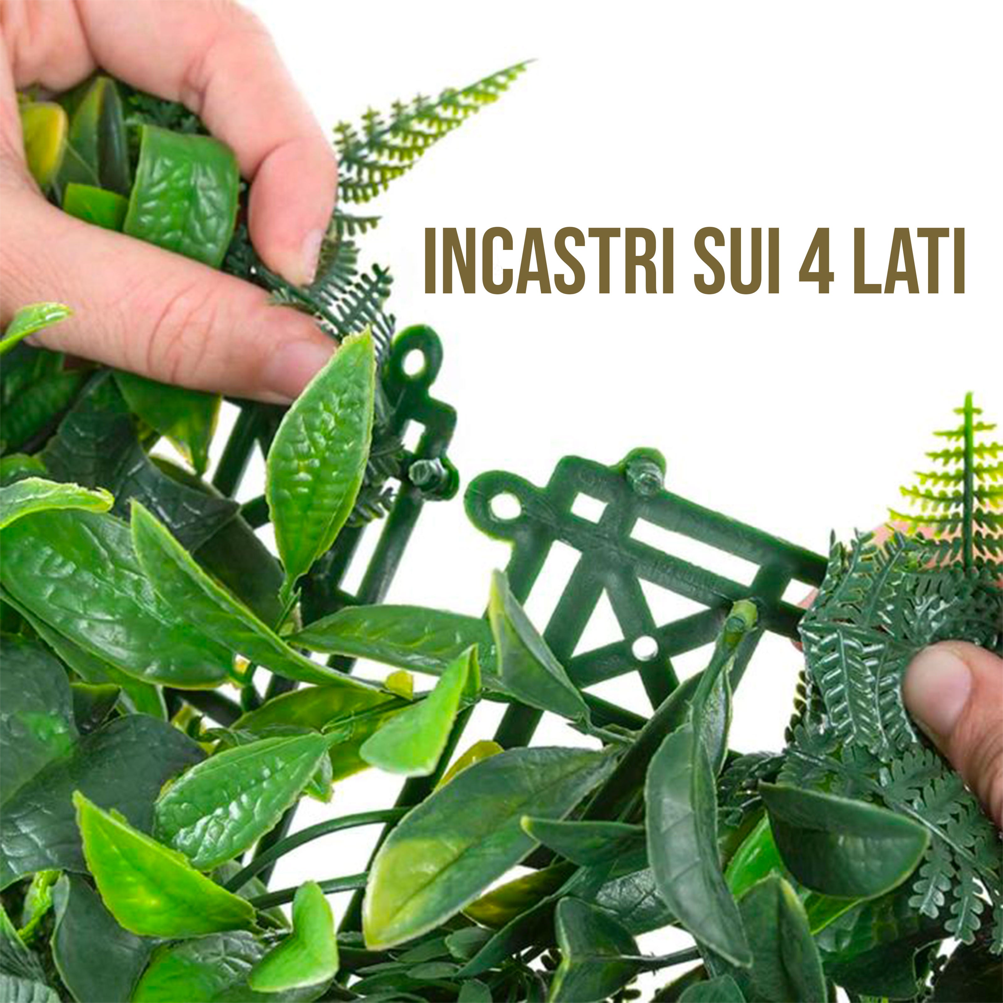 Pannelli Da Parete Con Piante Artificiali 60x40cm – 2 Pezzi, Foglie Verdi Per Interni/Esterni, Facili Da Tagliare