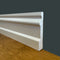 PREMIUM houten plint MASSELLO mod.  ENGELS 95x15 gladde witte lak (prijs per meter)