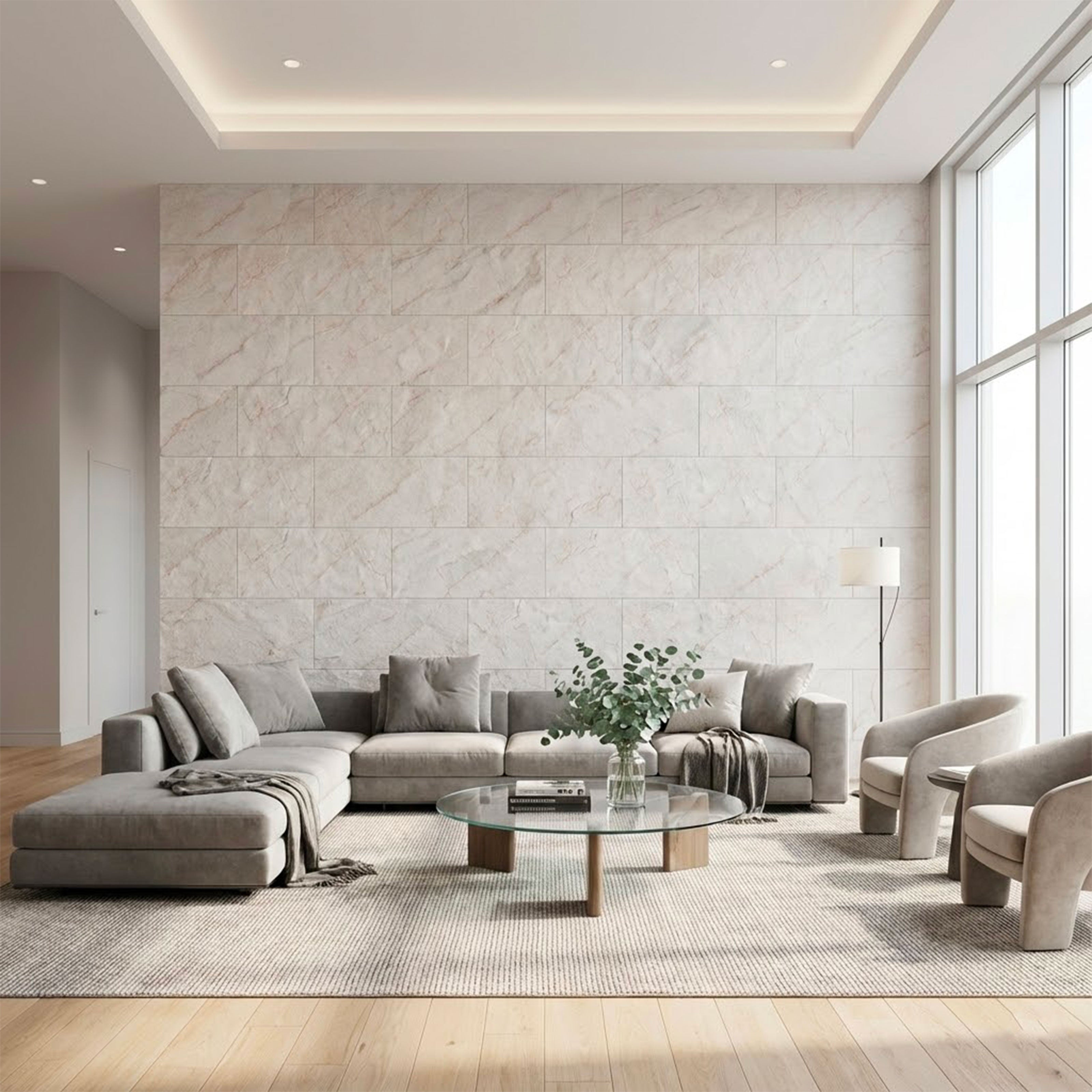 CAPPOTTO esterno - interno isolante in STYROFOAM 3D spess. 2,5cm (120x50cm) con resine e malta Marmo asciato sabbiato