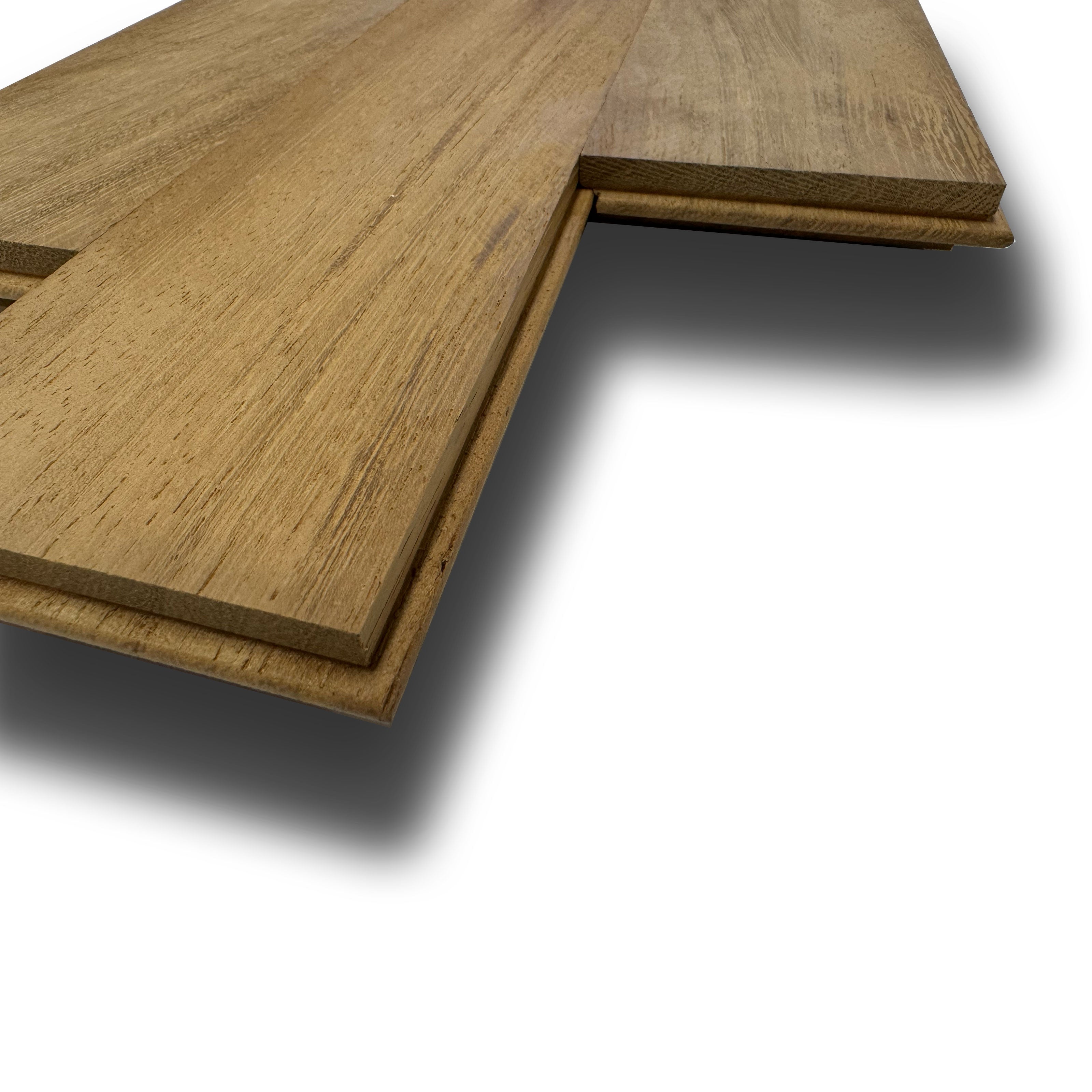 €23,90mq * STOCK GARBELOTTO * Lotto da 14mq di Listone MASSICCIO prelevigato grezzo IROKO 14x68x600 - Eternal Parquet