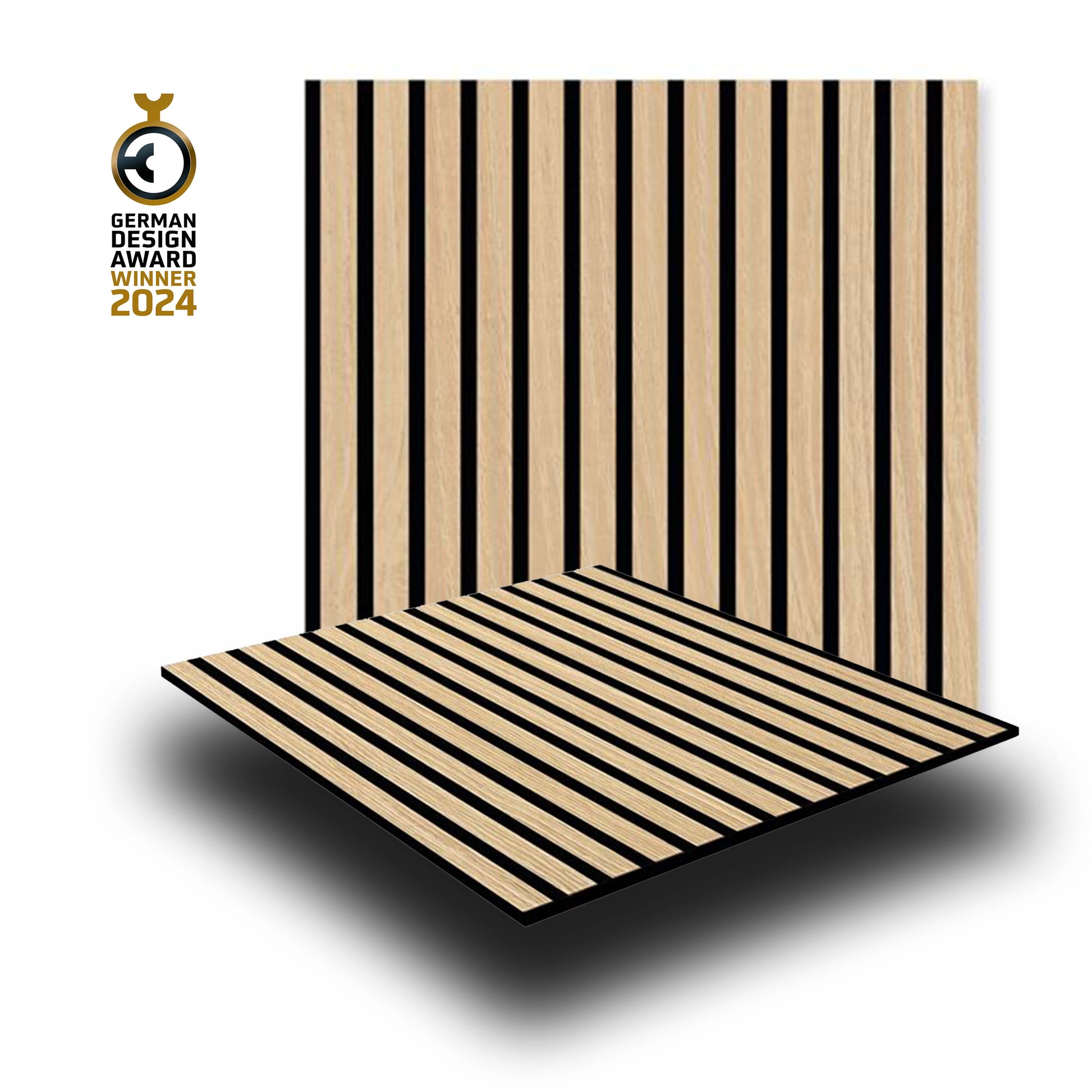 JANGAL Parete acustica a pannelli Modulabile LAMELLI 52x52cm rivestiti vero ROVERE mod. FANAL OAK Eternal Parquet