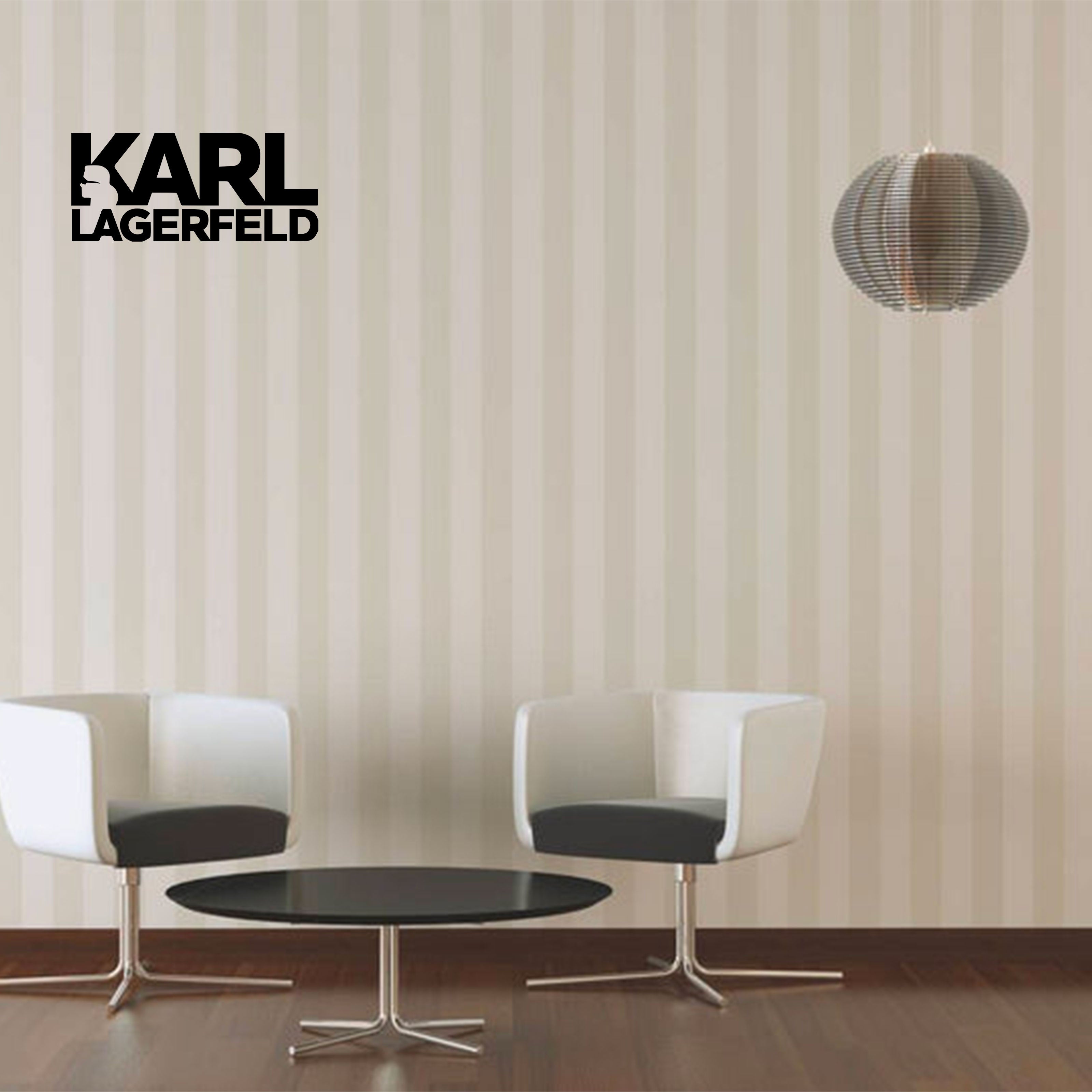 5,32mq Rotolo Carta da Parati griffata KARL LAGERFELD in TNT a rilievo multigloss PREMIUM 10,05x0,53mt cod. 37849-5 - Eternal Parquet