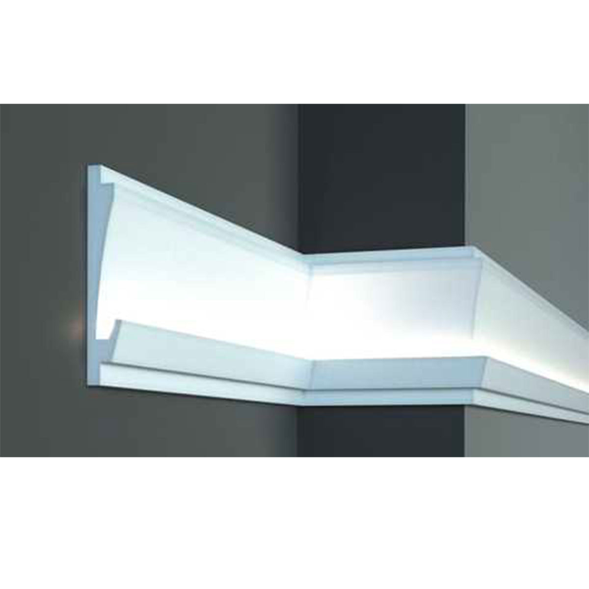 €9,99 a barra *** STOCK *** Pacco da 12 barre di cornice XPS  Con alloggio LED 25X180x1150 KD404 - Eternal Parquet