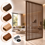 SIPA BOLD Kit completo (13 toghe+2 basi orizzontali+staffe GIREVOLI) Divisorio Frangiluce in PVC Effetto Legno – rifilabile  1255x2900mm - Eternal Parquet
