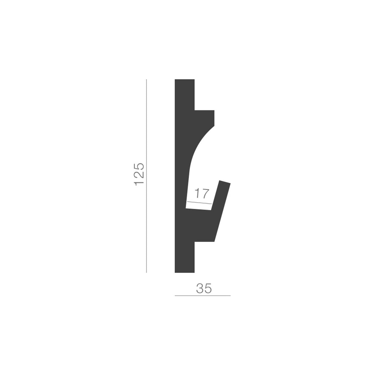 €9,99 a barra *** STOCK *** Pacco da 16 barre di cornice XPS  Con alloggio LED 125X35x1150 KD401 - Eternal Parquet