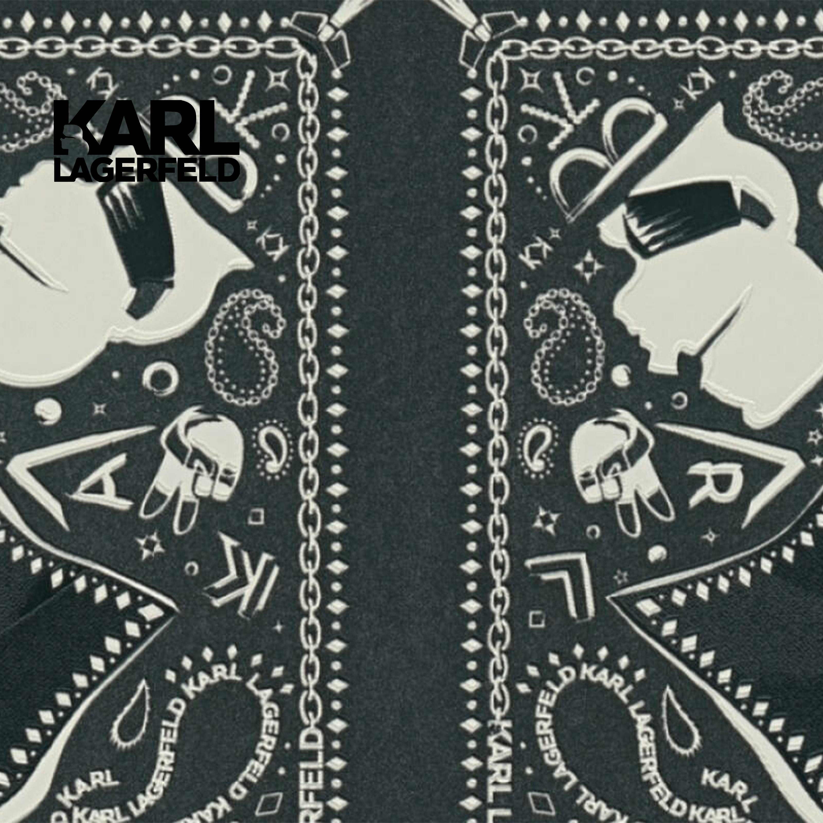 5,32mq Rotolo Carta da Parati griffata KARL LAGERFELD in TNT a rilievo multigloss PREMIUM 10,05x0,53mt cod. 37845-2 - Eternal Parquet