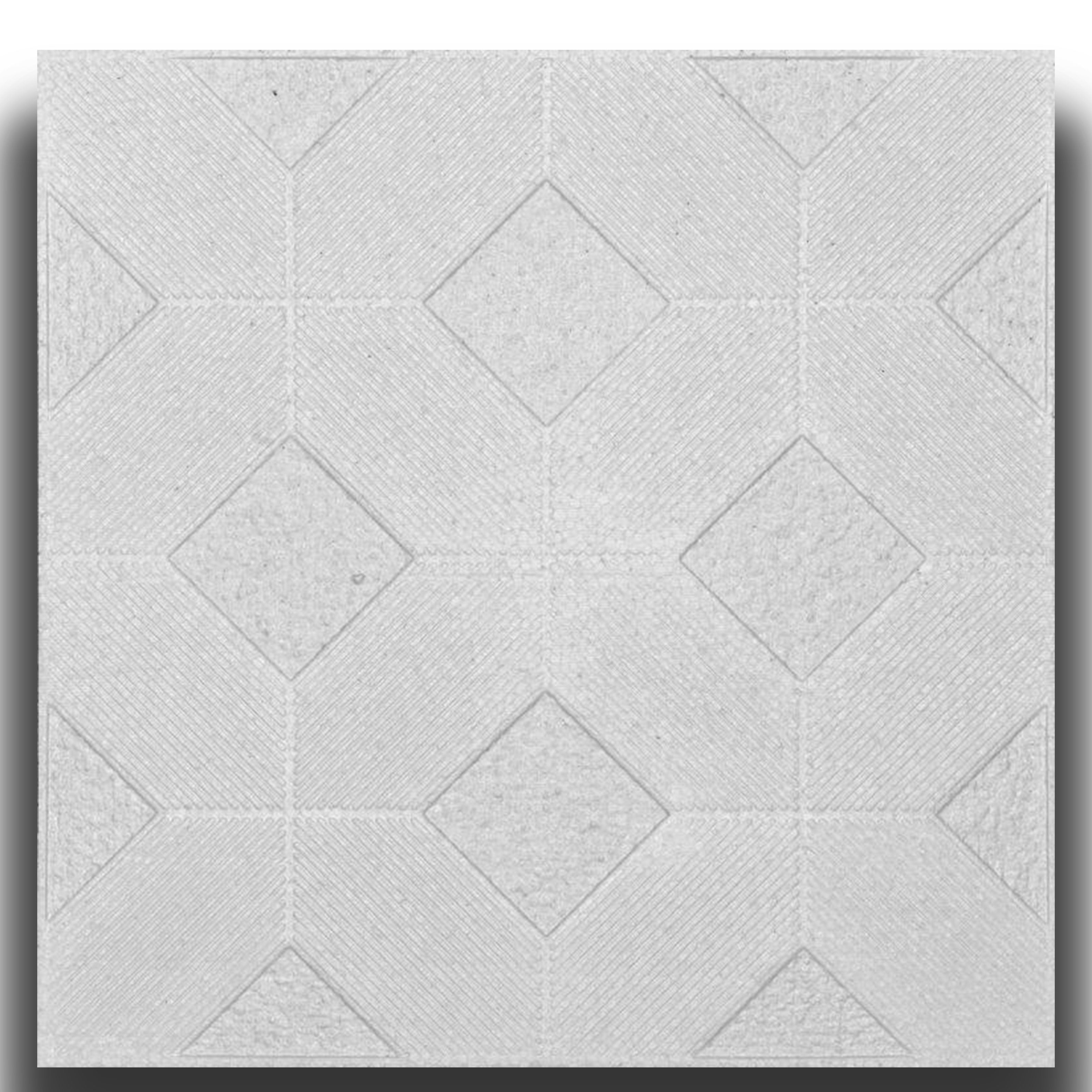 10 o 20mq (40 oppure 80 pezzi) di pannello decorativo a soffitto in polistirene compatto 50x50cm (spess. 1cm) LAGOS - Eternal Parquet