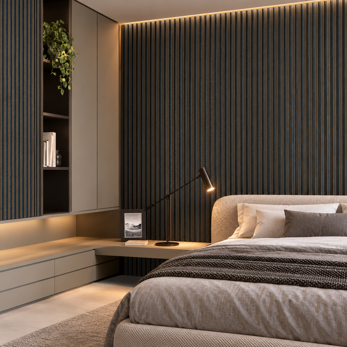 Pannello acustico dogato cannettato decorativo 2800x600x10mm in VERO LEGNO+Pet+Mdf "varie essenze" - Eternal Parquet