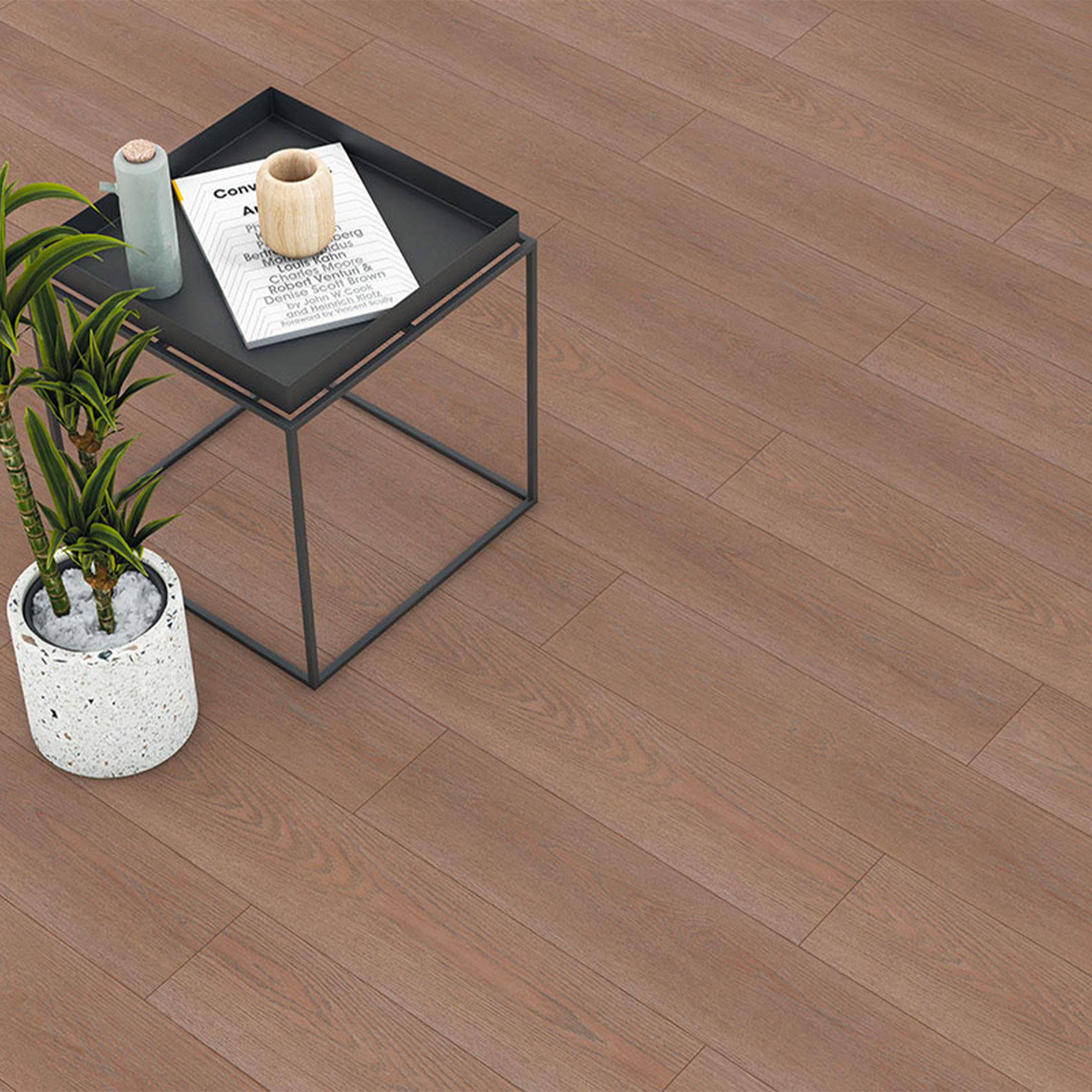 Pavimento in laminato 8mm Click Spazzolato  bisellato BRONZE 197x1205 - 10 anni garanzia