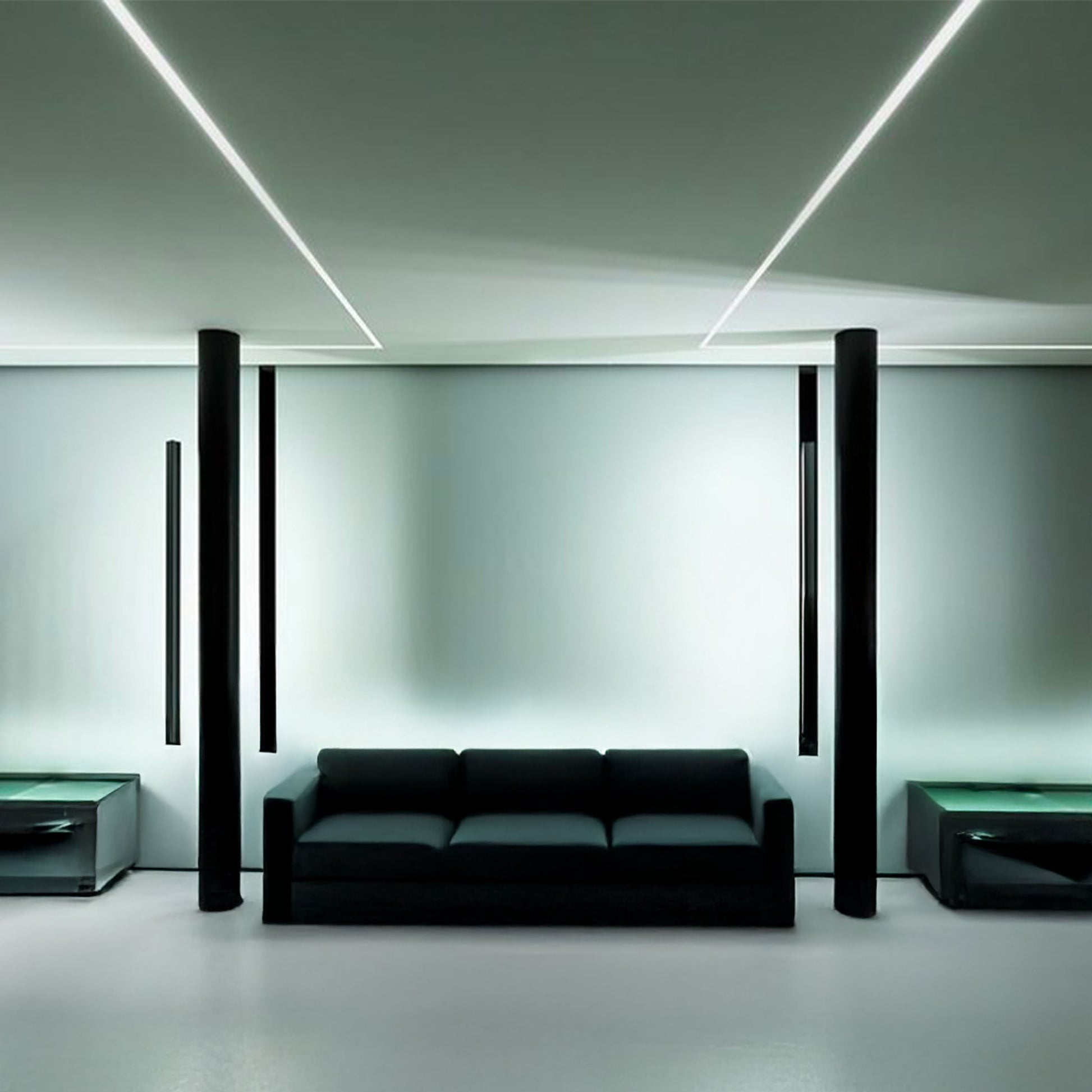 *STOCK* Angolo a "T" per Striscia In Gesso Ceramico ad incasso predisp. LED  90x150x205mm - Eternal Parquet