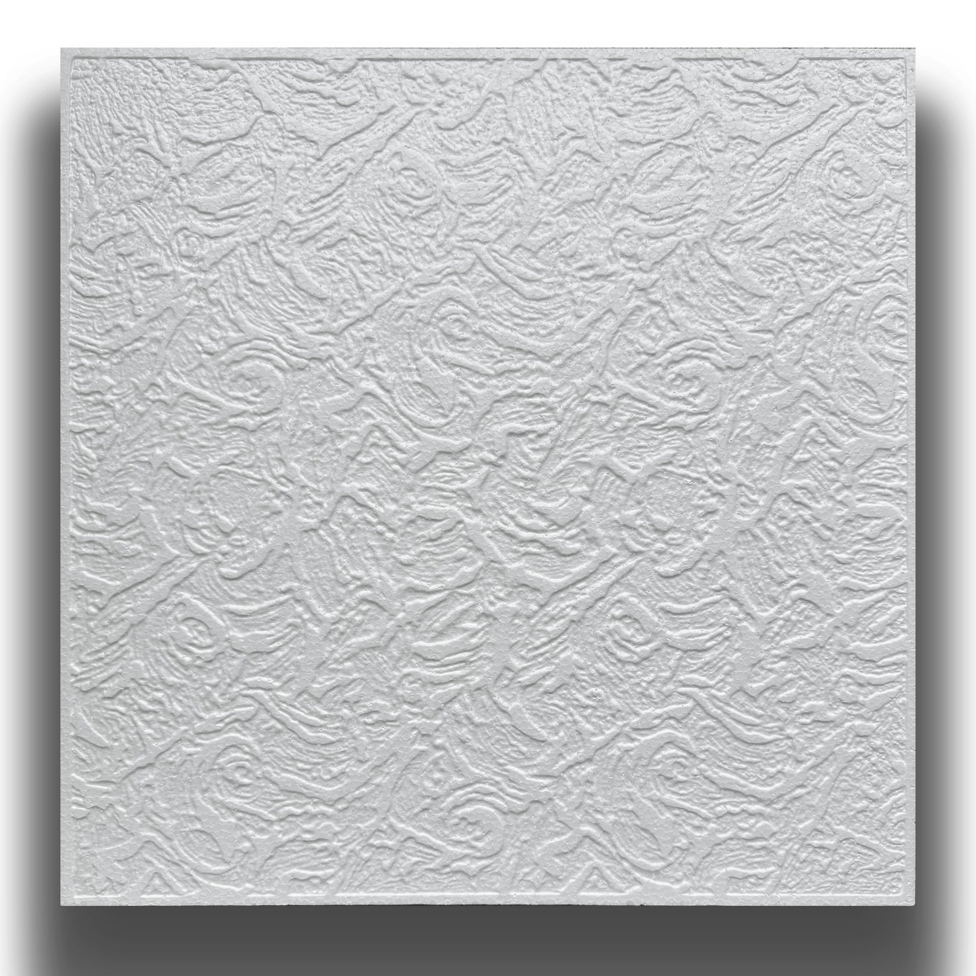 10 o 20mq (40 oppure 80 pezzi) di pannello decorativo a soffitto in polistirene compatto 50x50cm (spess. 1cm) LIZBONA - Eternal Parquet