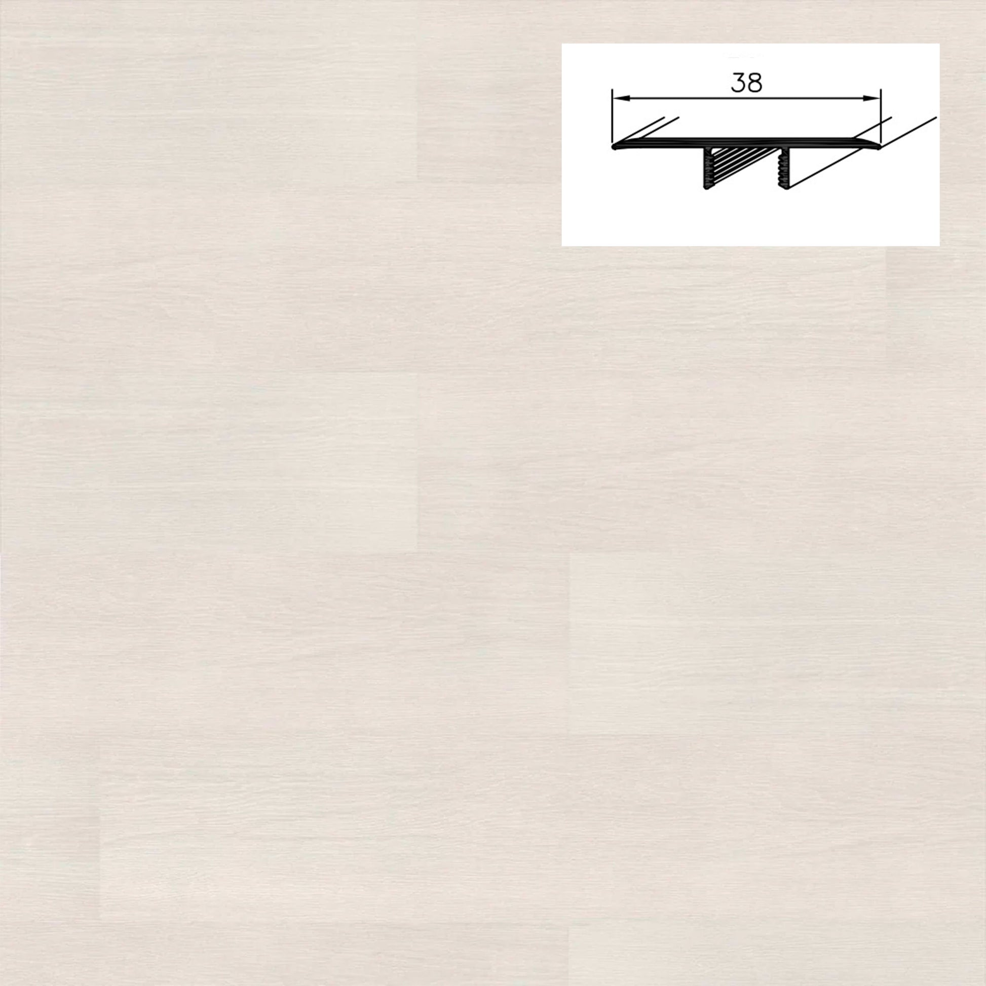 Barra da 90cm di PROFILO GIUNTO in Alluminio Gamma Laminati - Piatto o a discesa (base+coperchio) - Eternal Parquet