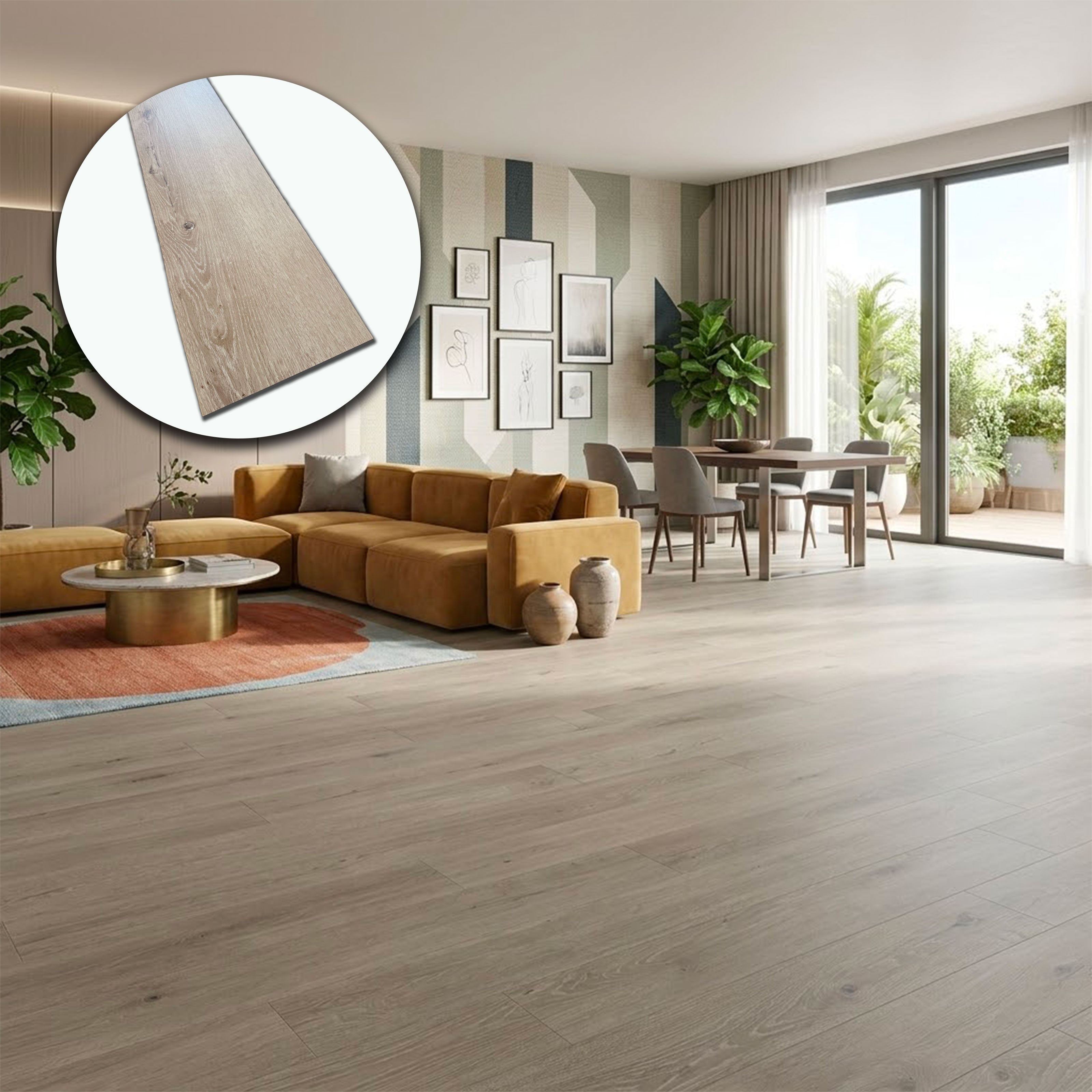 €4,99 al mq ***STOCK*** Pavimento  LVT AC5 da incollare in Listoni 121x22cm spessore 2,5mm ROVERE MONTANA