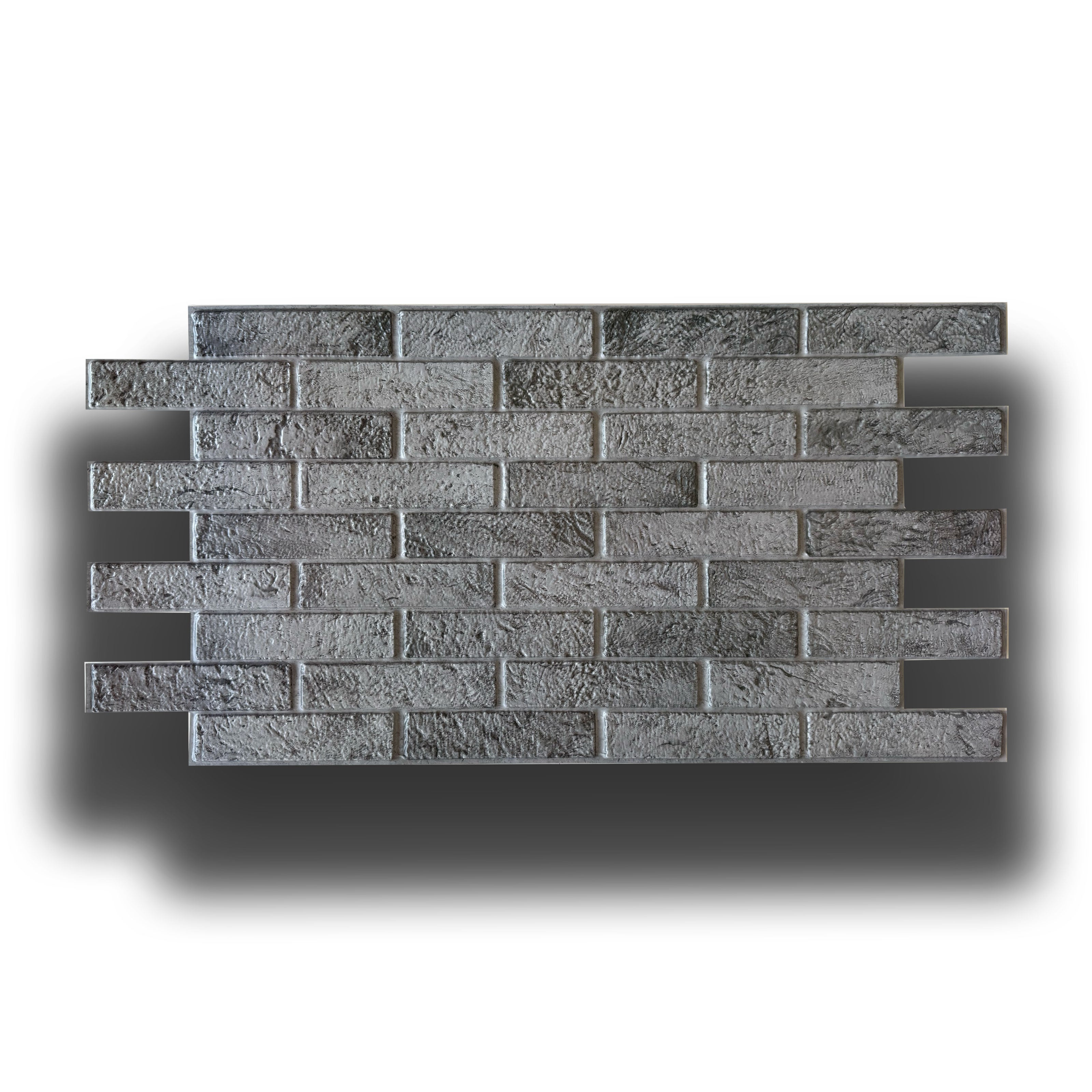 pacchi da 10 o 20 Pannelli 3D Rivestimento a parete in PVC effetto MATTONI GRIGI USURATI 96x48cm Realistici, isolanti - Eternal Parquet