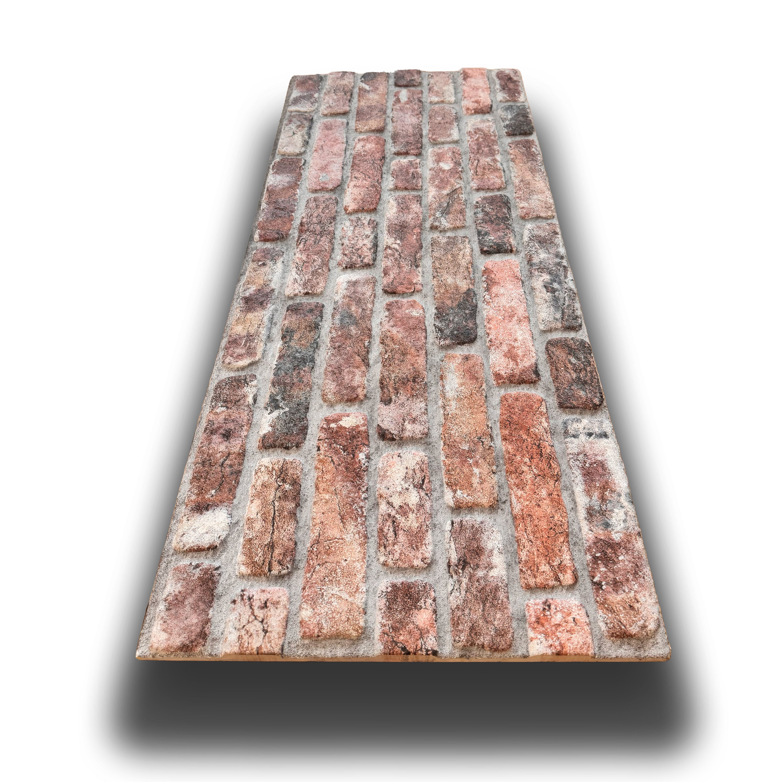 CAPPOTTO esterno - interno isolante in STYROFOAM 3D spess.2cm (120x50cm) con resine e malta Mattoni ossidati