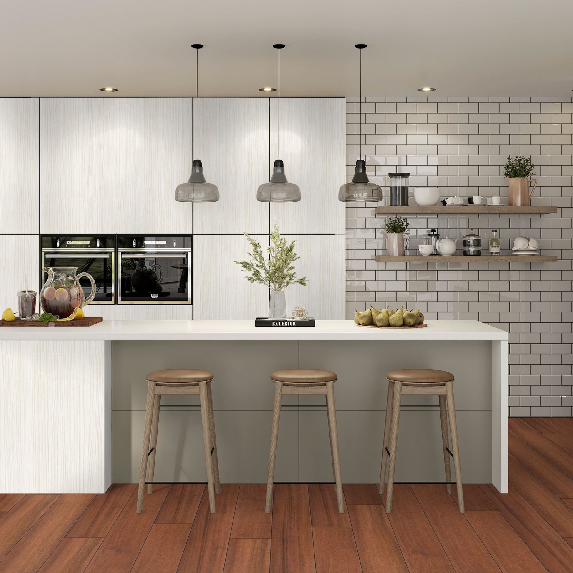 Pavimento in laminato 7mm Click Spazzolato DOUSSIE MERBAU 197x1205 - 10 anni garanzia Eternal Parquet