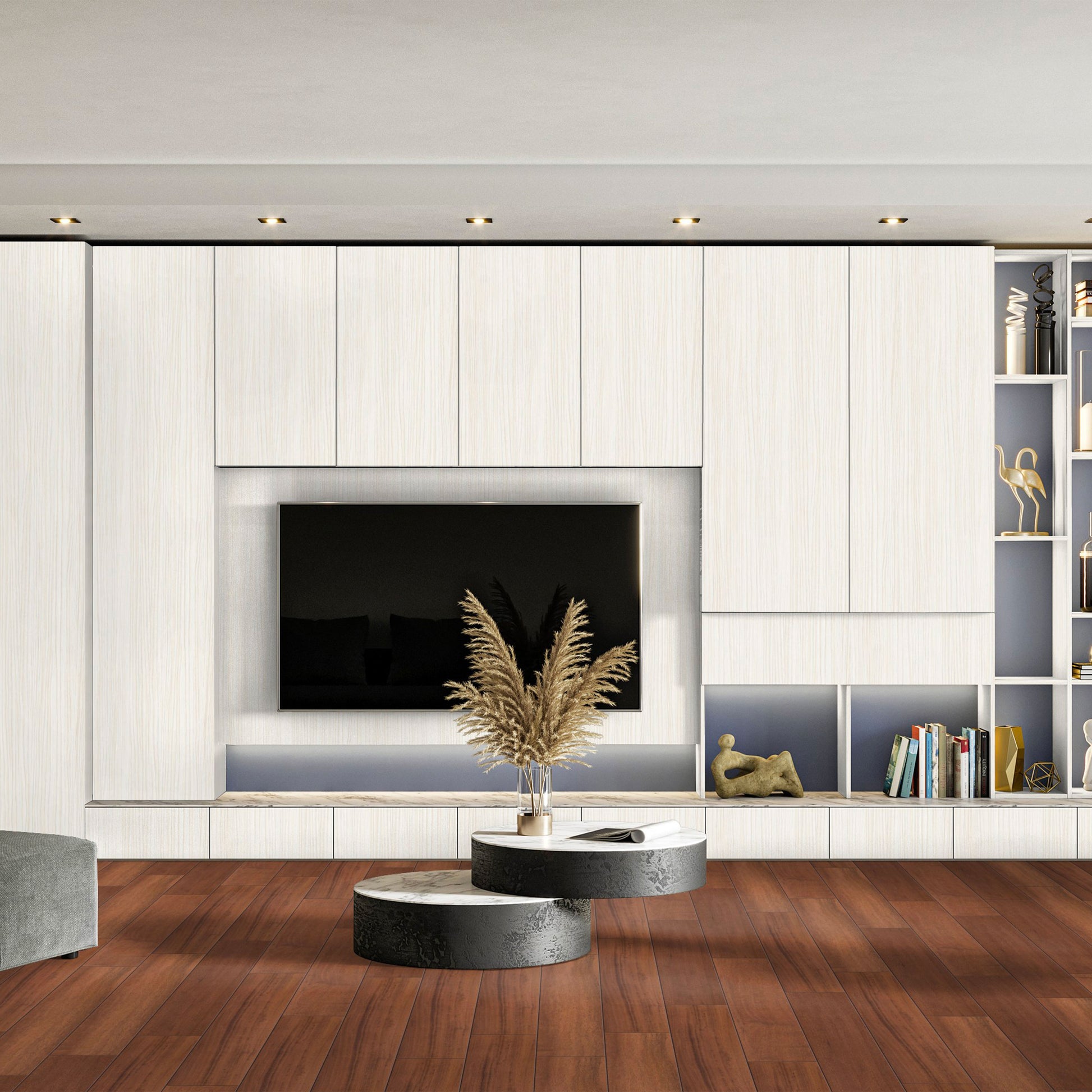 Pavimento in laminato 7mm Click Spazzolato DOUSSIE MERBAU 197x1205 - 10 anni garanzia Eternal Parquet