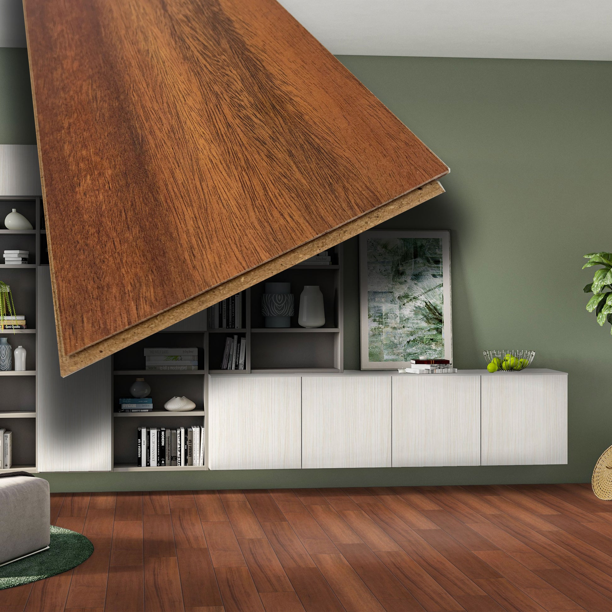 Pavimento in laminato 7mm Click Spazzolato DOUSSIE MERBAU 197x1205 - 10 anni garanzia - Eternal Parquet