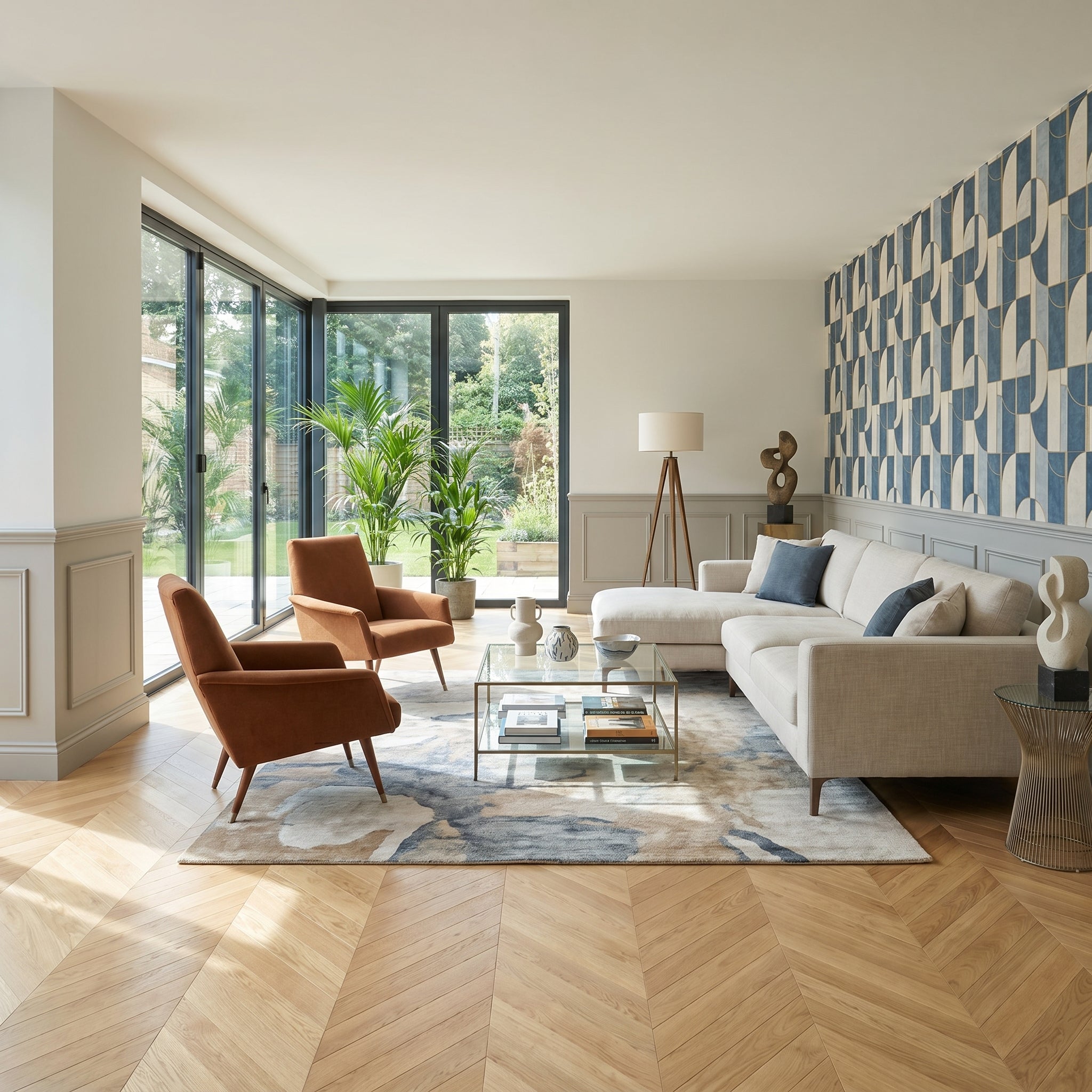 Pavimento in legno prefinito di ROVERE punta ungherese verniciato, bisell. Spazz. 8x92x550mm Select - Eternal Parquet