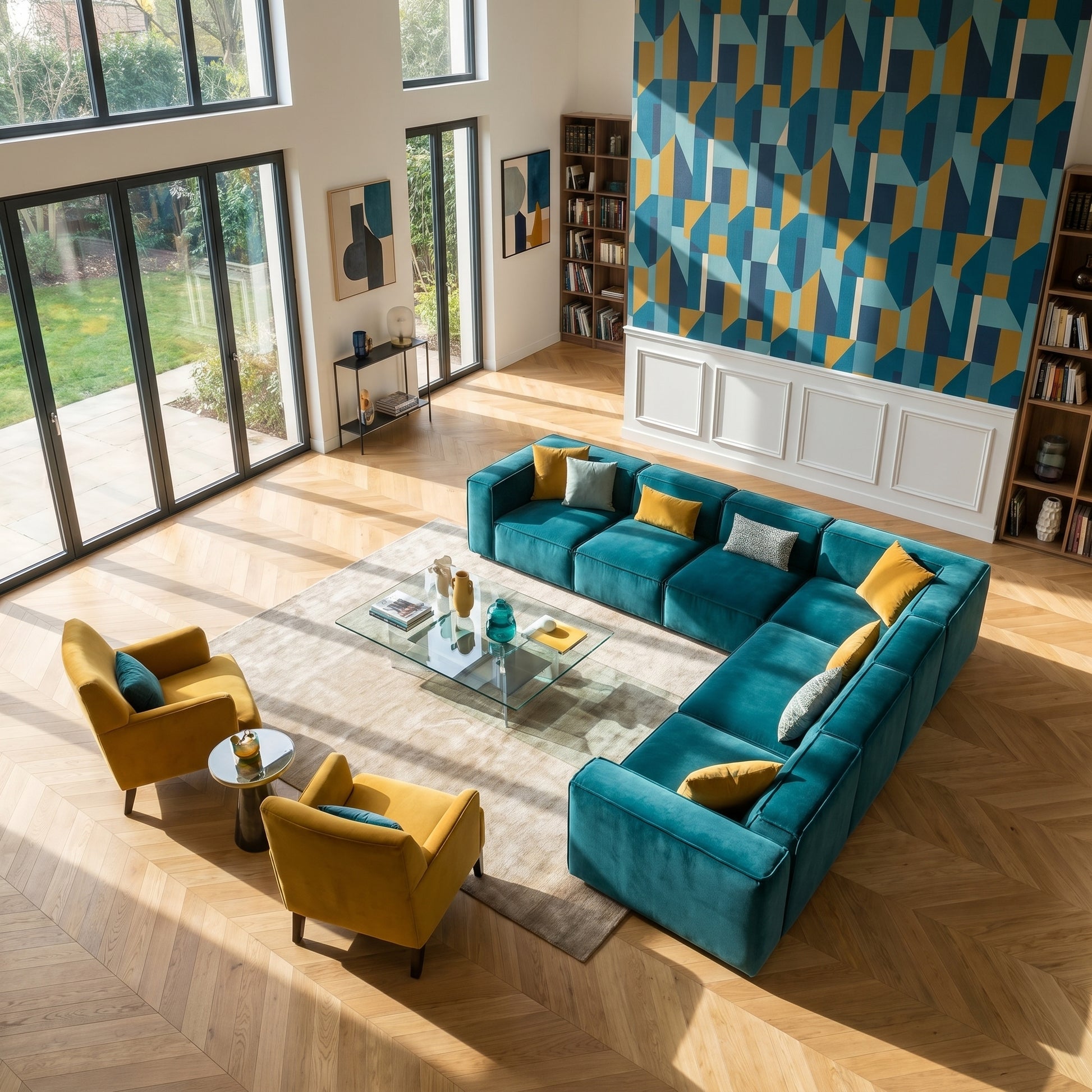 Pavimento in legno prefinito di ROVERE punta ungherese verniciato, bisell. Spazz. 8x92x550mm Select - Eternal Parquet