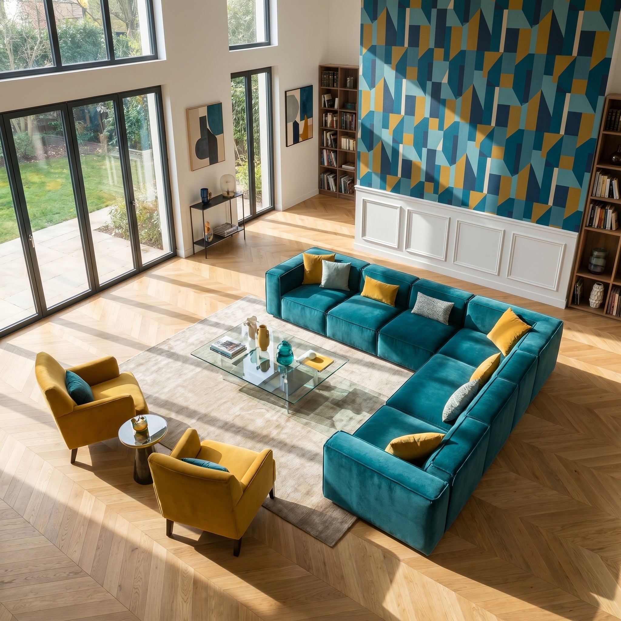 Pavimento in legno prefinito di ROVERE punta ungherese verniciato, bisell. Spazz. 8x92x550mm Select - Eternal Parquet