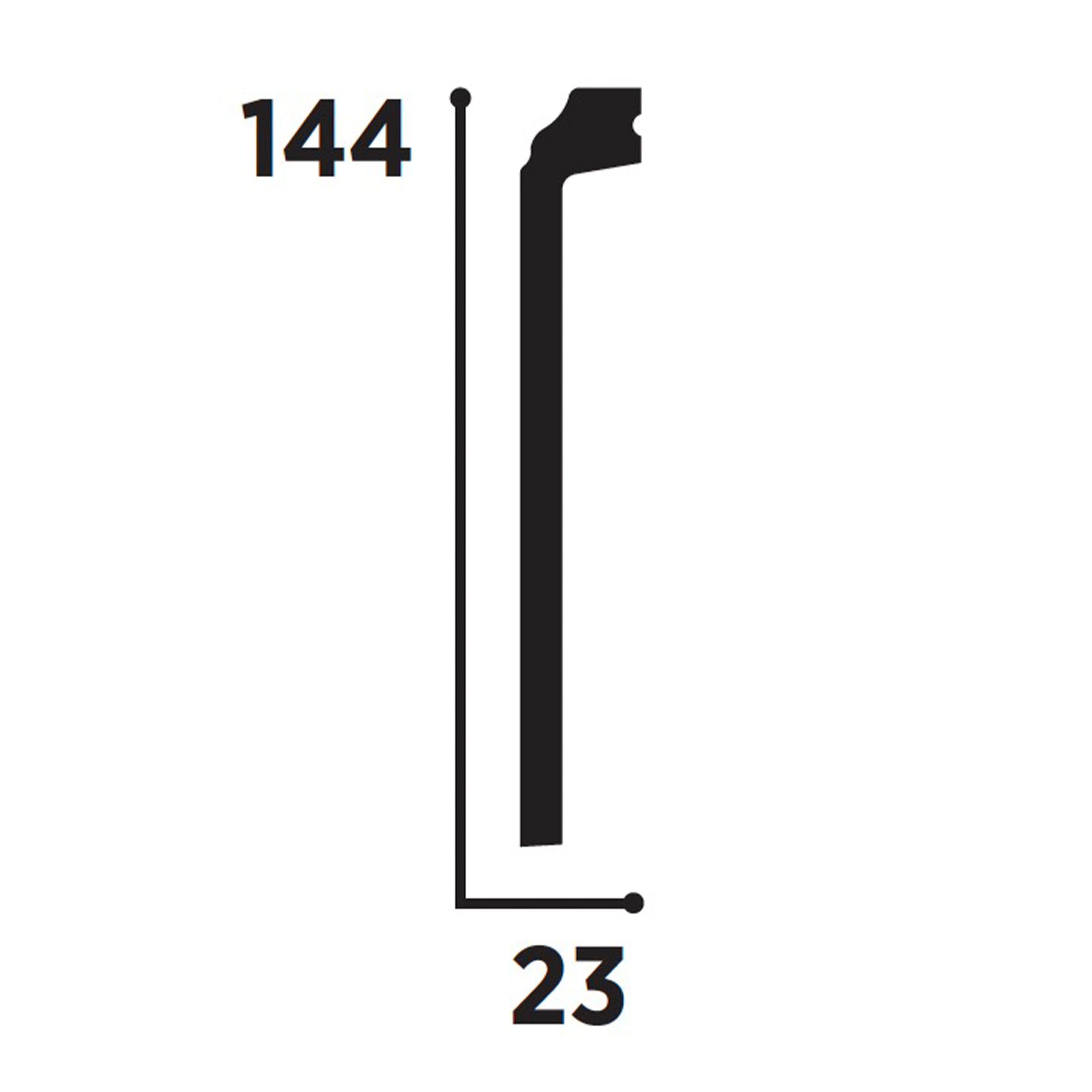 Bancale da 62,4ml di Battiscopa Coprimarmo FIRENZE  in POLIMERI FeelingWood-HD 144x23mm - BIANCO