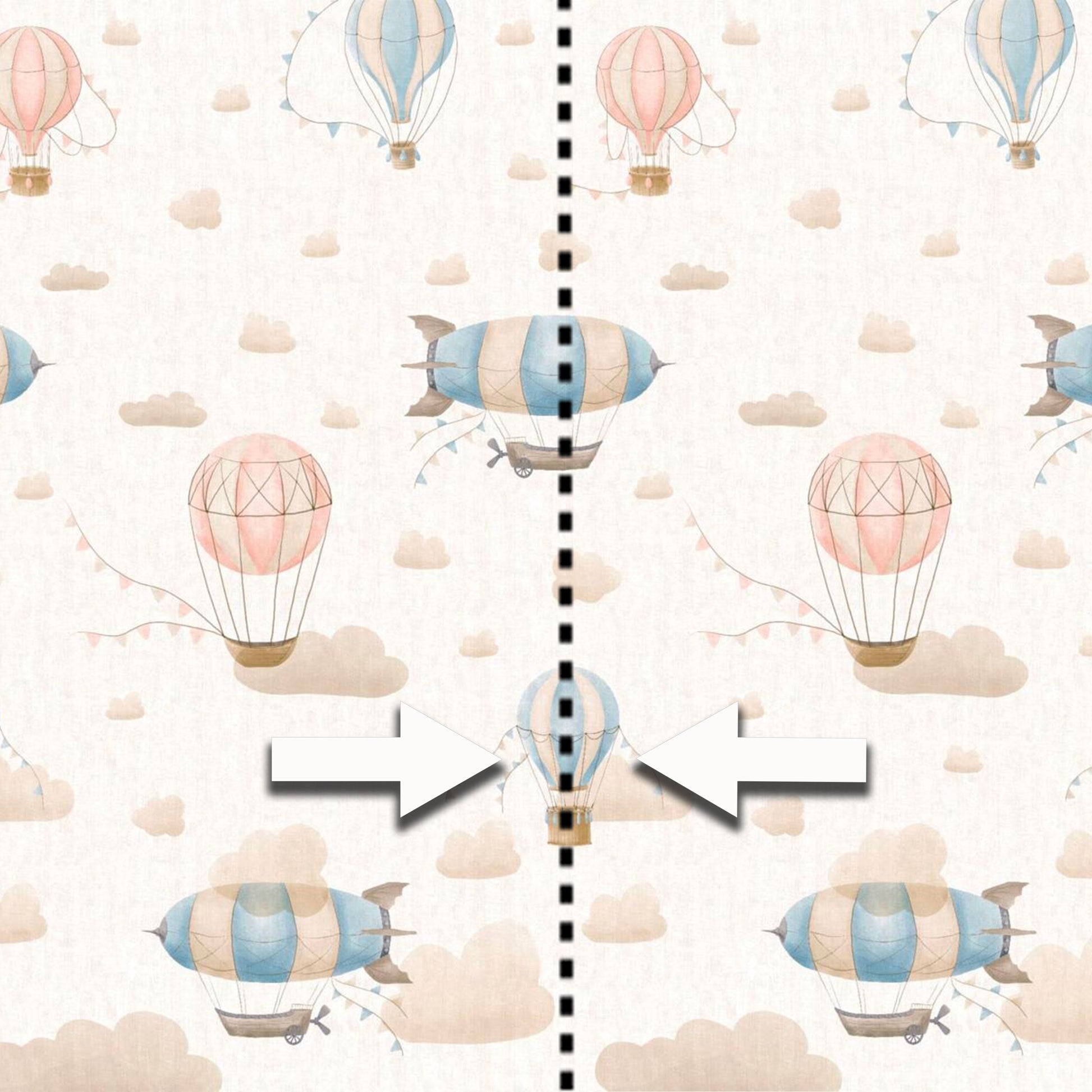 Pannello MONGOLFIERE 159x280cm di Carta da Parati TNT VINILICO a modulo raccordabile continuativo (3 teli/rotoli) (Copia) - Eternal Parquet