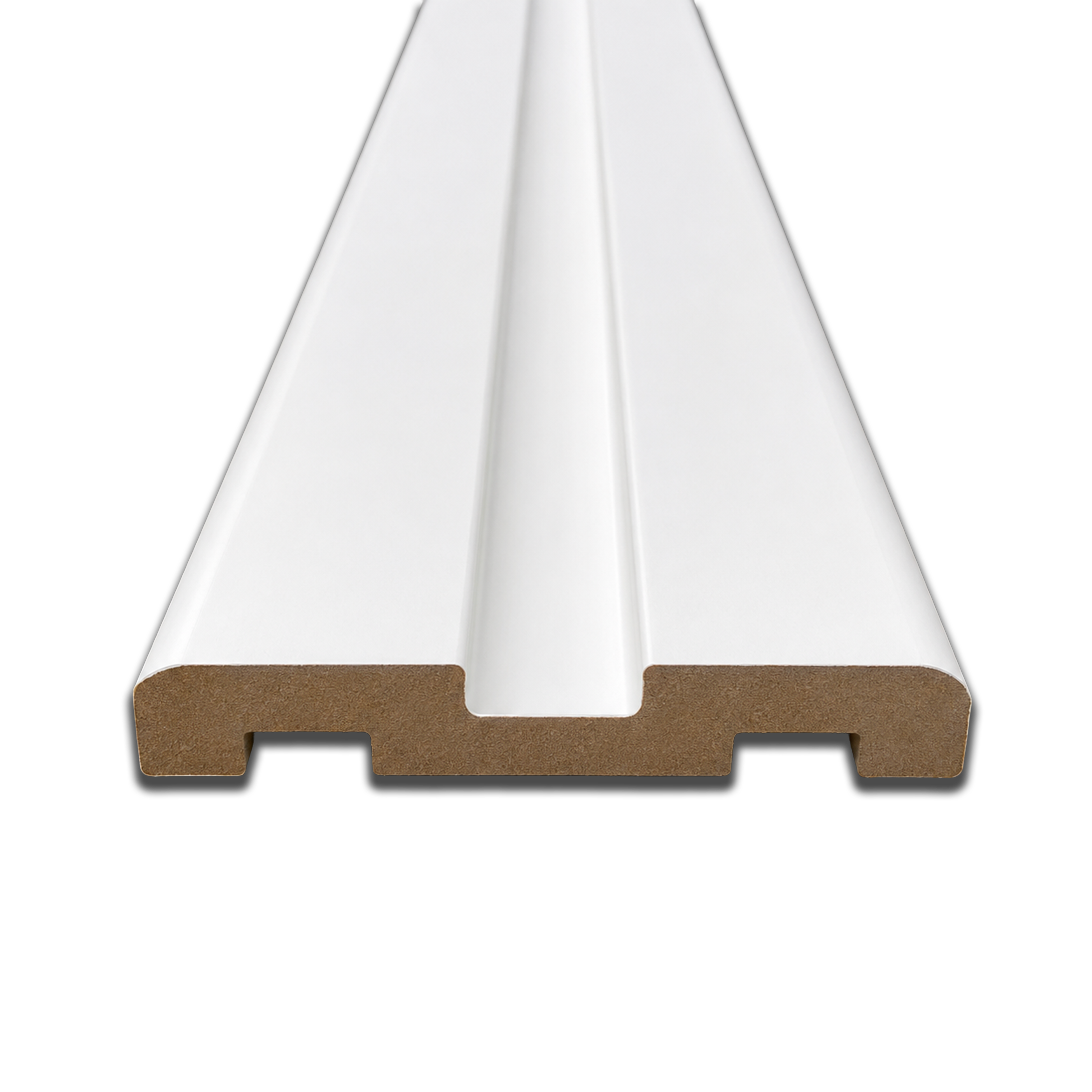MOSTRINE per PORTE con incasso LED in FIBRA DI LEGNO bianco 80x15  (prezzo al metro)
