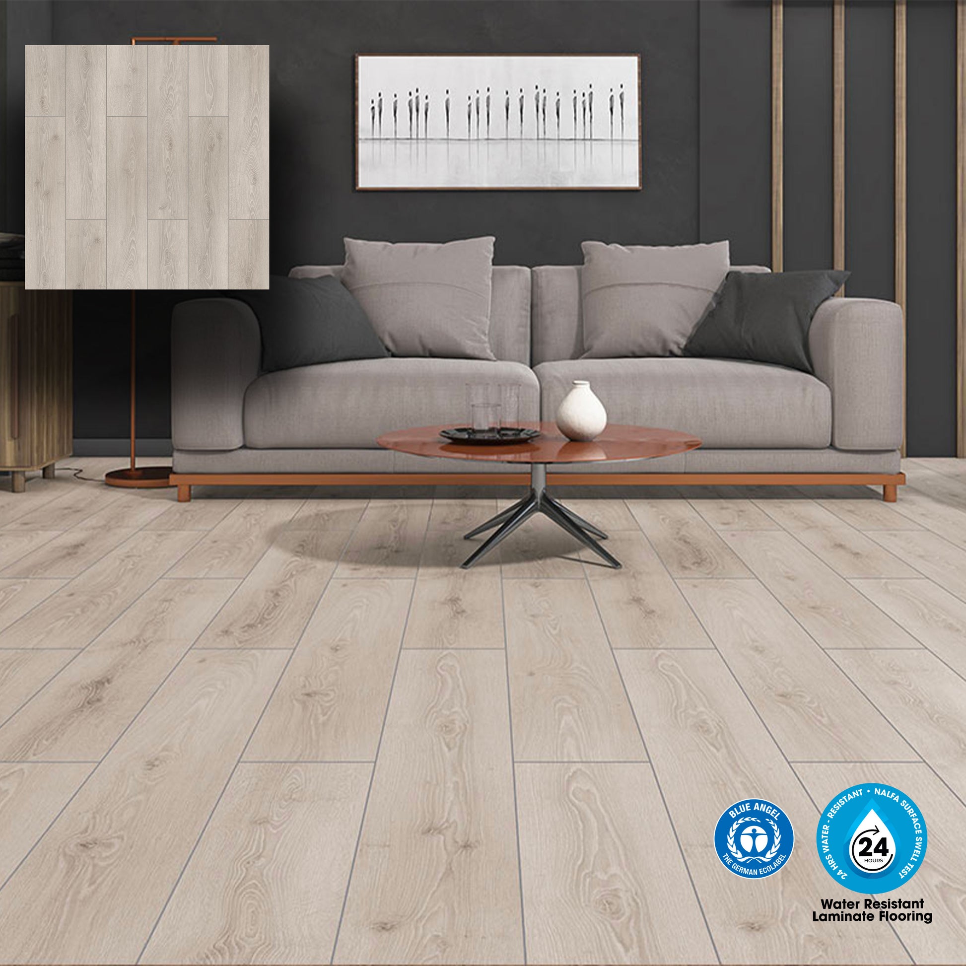 Pavimento in laminato 8mm AC4 Click bisell. Spazz. a registro MOSTAR 193x1205 HYDRO 24H - Eternal Parquet