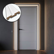 MOSTRINE per PORTE con incasso LED in FIBRA DI LEGNO bianco 80x15  (prezzo al metro)