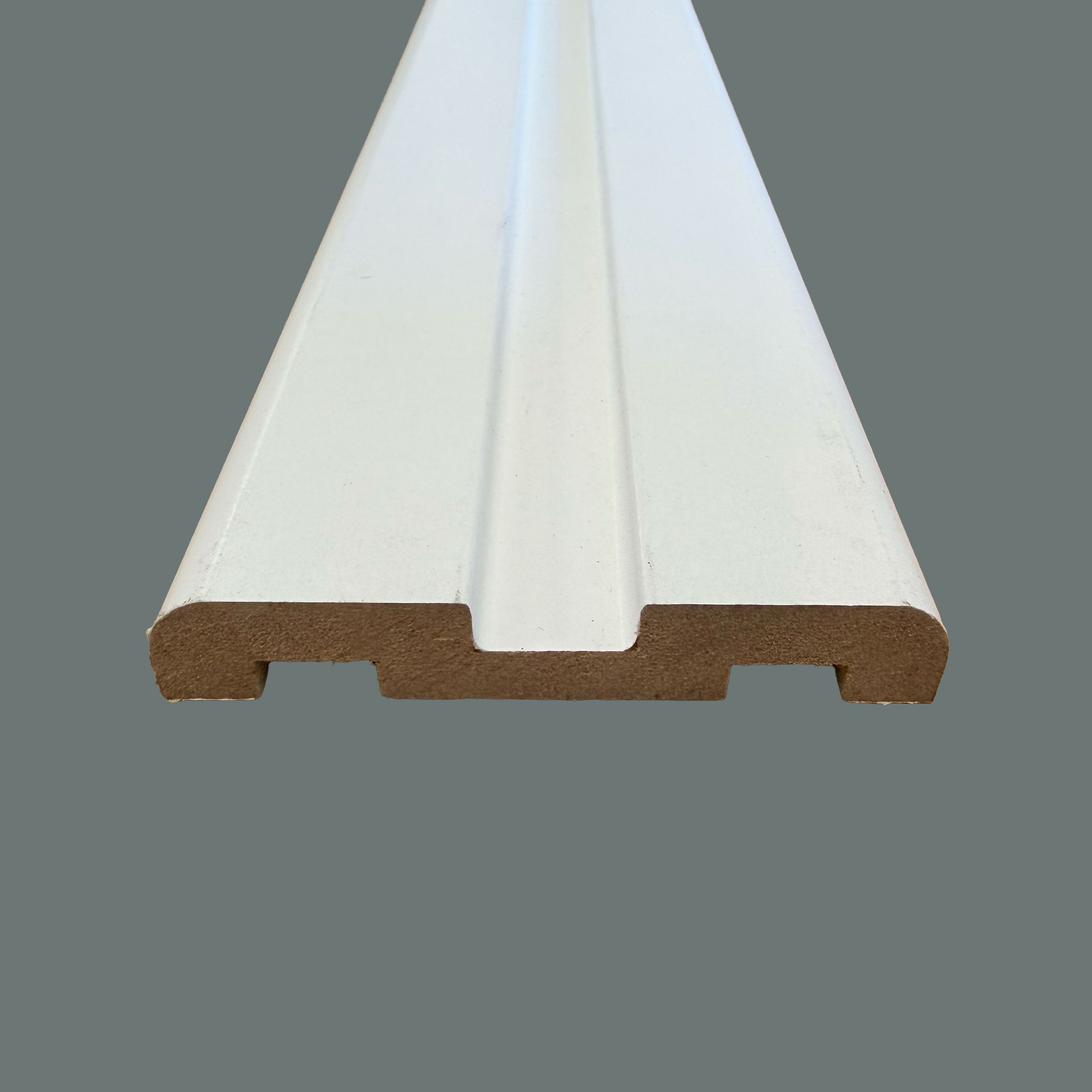MOSTRINE per PORTE con incasso LED in FIBRA DI LEGNO bianco 80x15  (prezzo al metro)