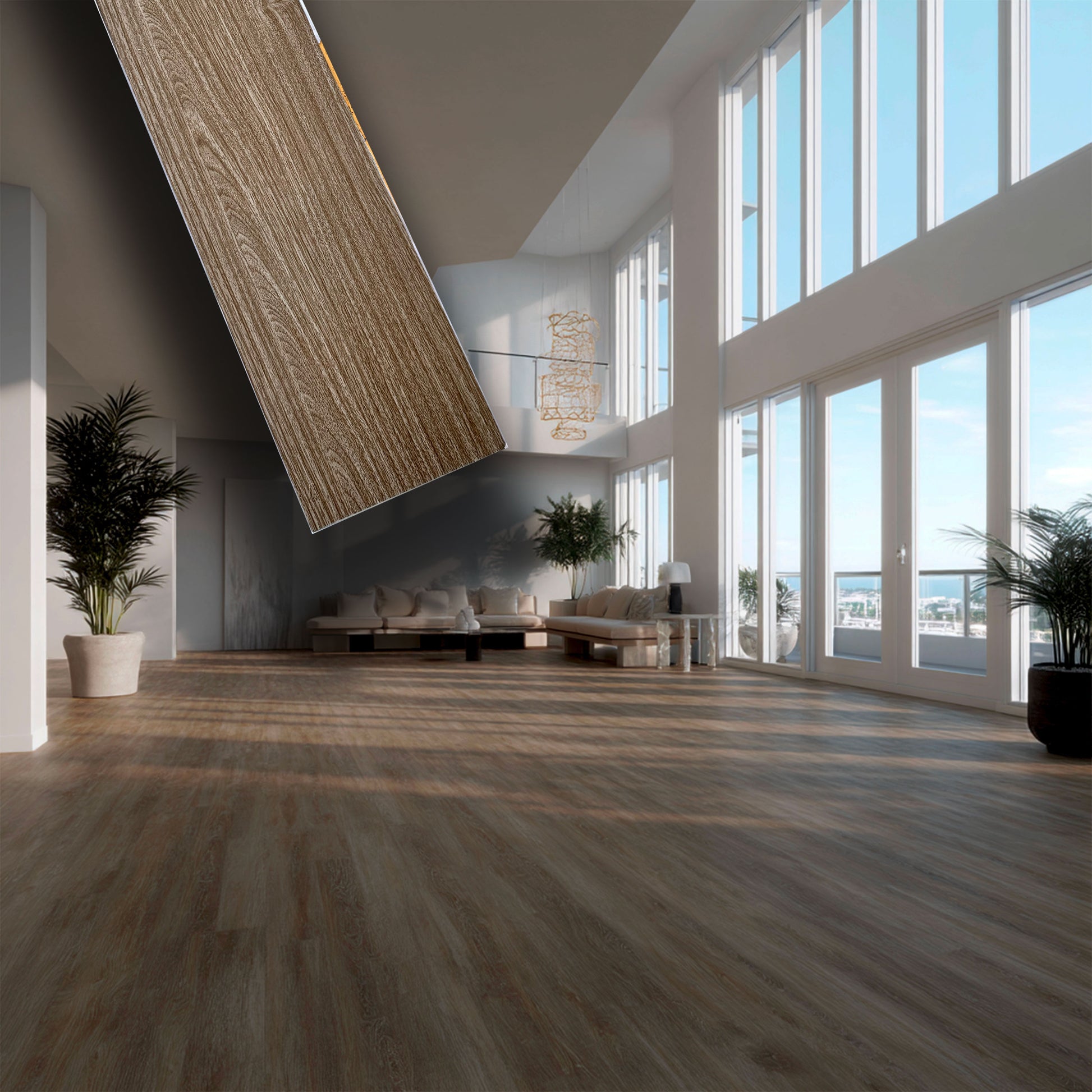 1mq di Pavimento LVT Autoadesivo ROVERE CRETA 914x152mm (2mm spessore) ignifugo, idrofobo. ETERNAL PARQUET ( - Eternal Parquet