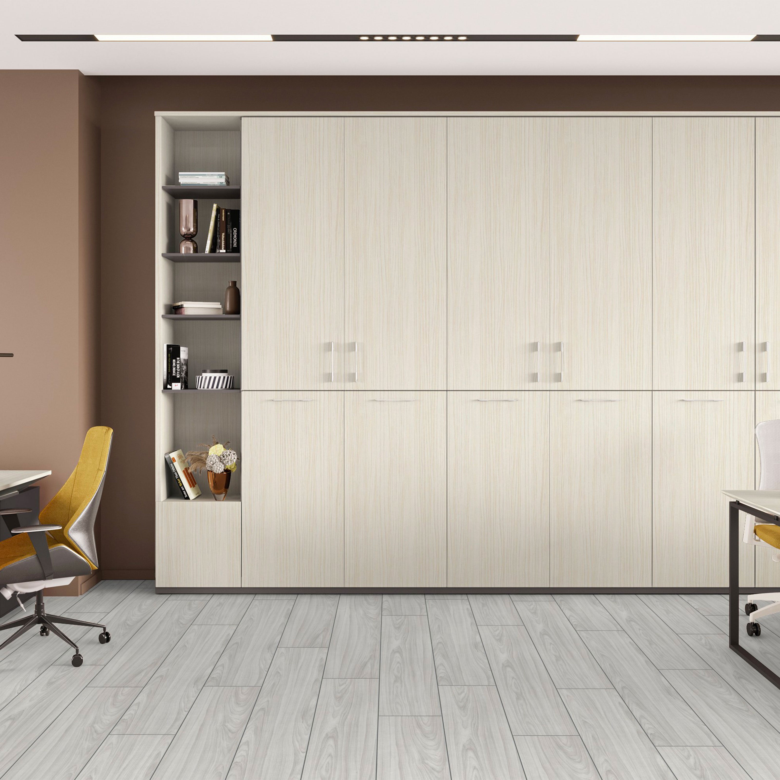 Pavimento in laminato 8mm Click Spazzolato  bisellato NOCE GRIGIO 197x1205 - 10 anni garanzia