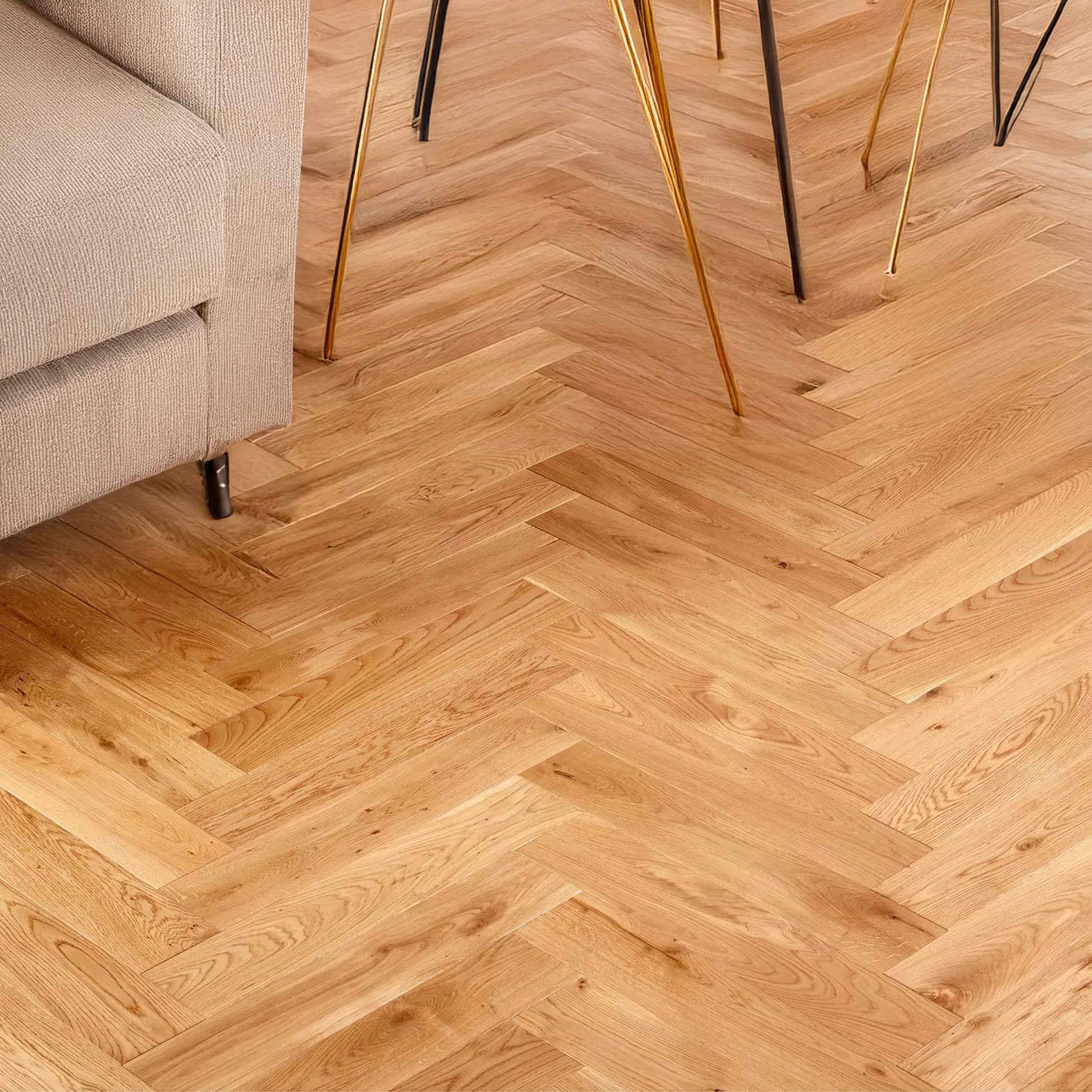 24,90€ mq ***STOCK AD ESAURIMENTO*** Bancali da 50mq di  Prefinito BAUWERK Monopark Rovere Spina 9,6x65x455 Verniciato Nodato - Eternal Parquet