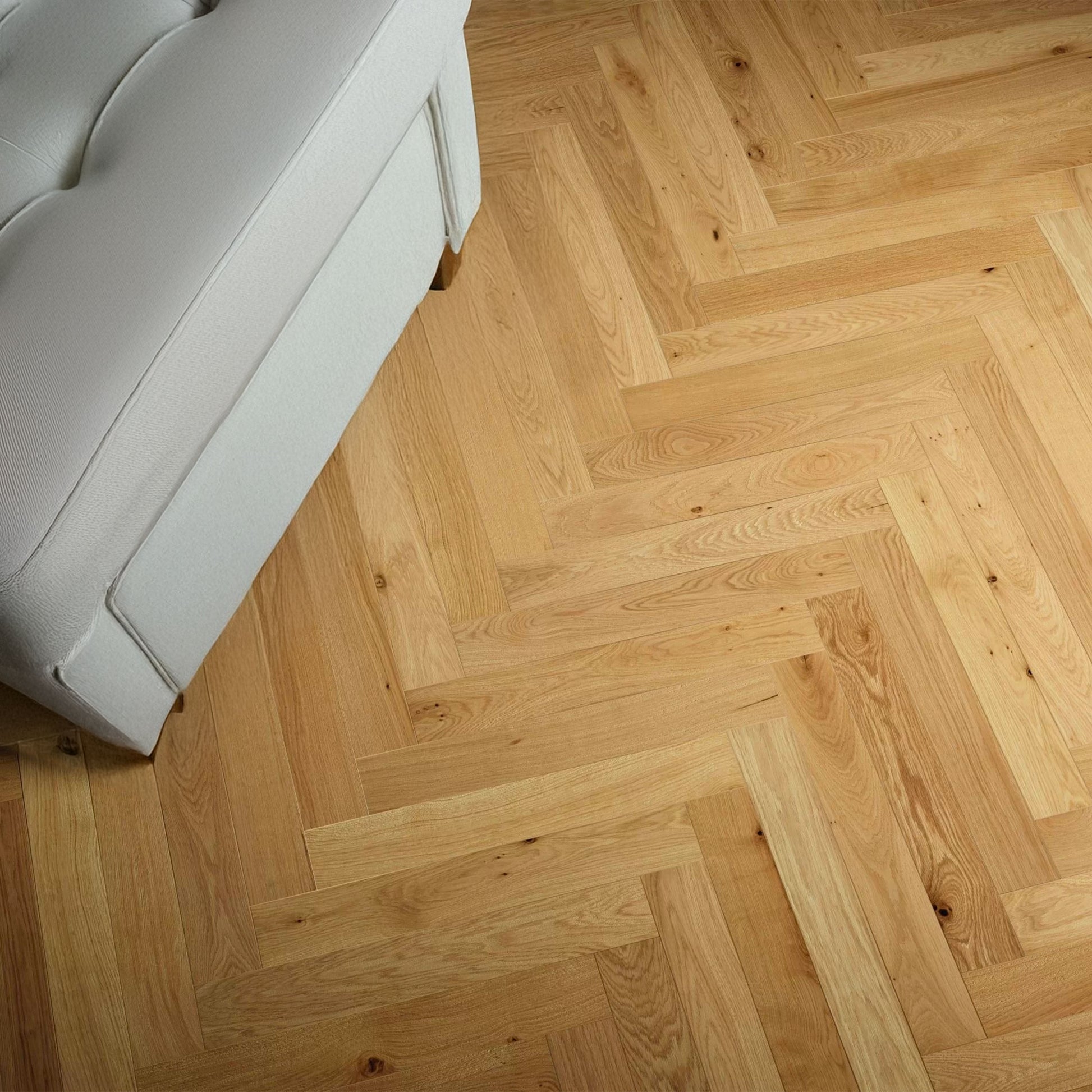 24,90€ mq ***STOCK AD ESAURIMENTO*** Bancali da 50mq di  Prefinito BAUWERK Monopark Rovere Spina 9,6x65x455 Verniciato Nodato - Eternal Parquet